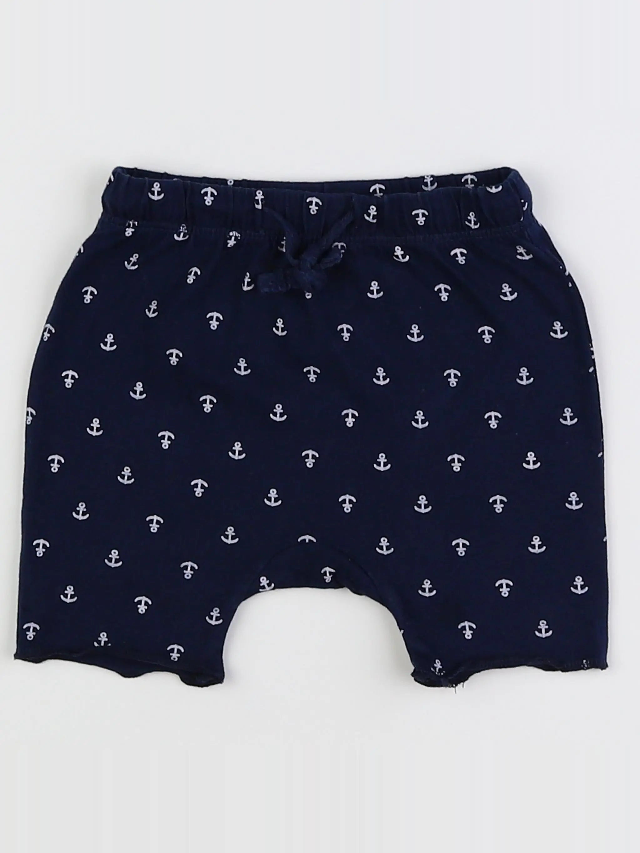 H&M - short bleu - 3/6 mois