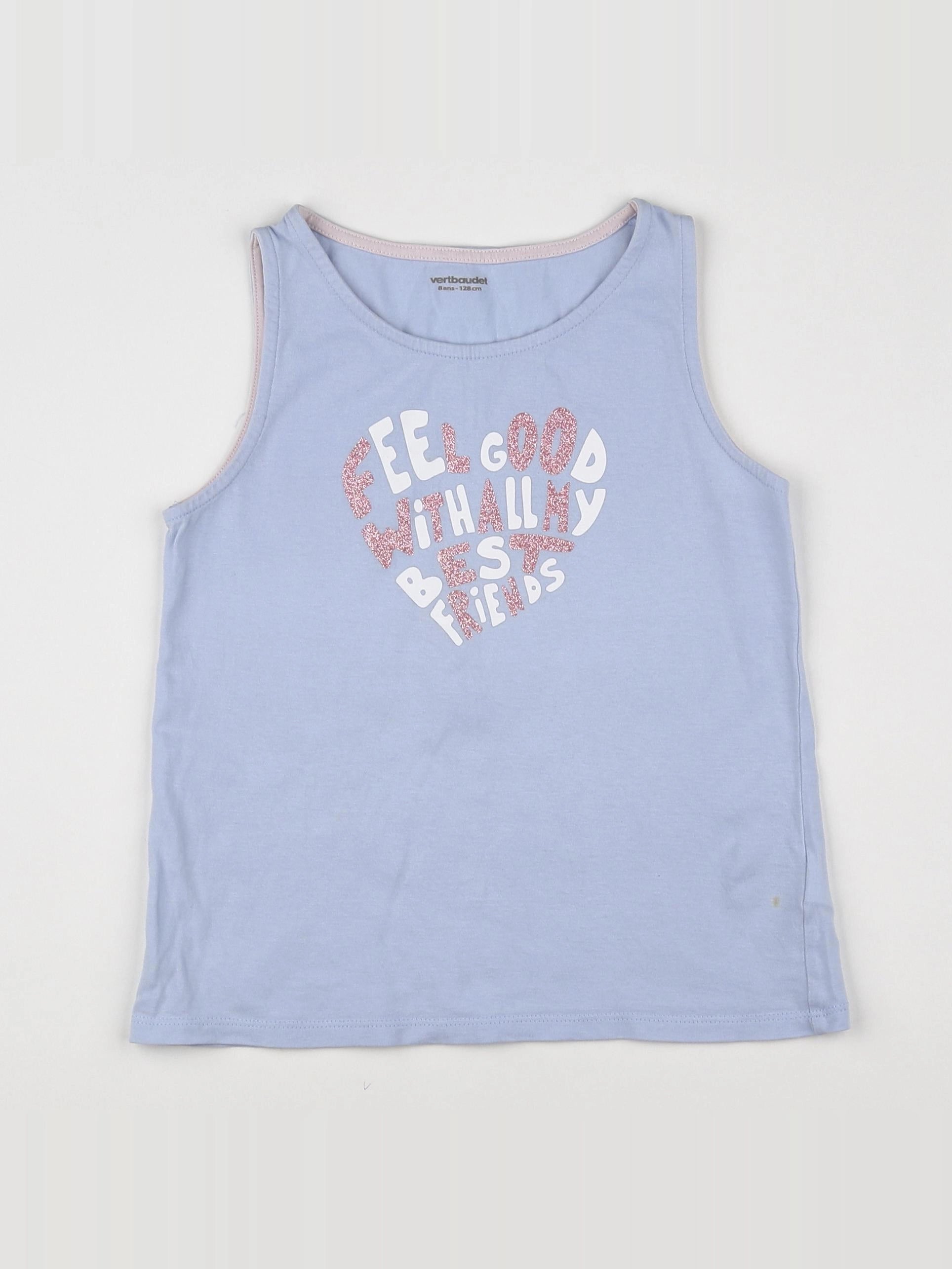 Vertbaudet - débardeur bleu - 8 ans