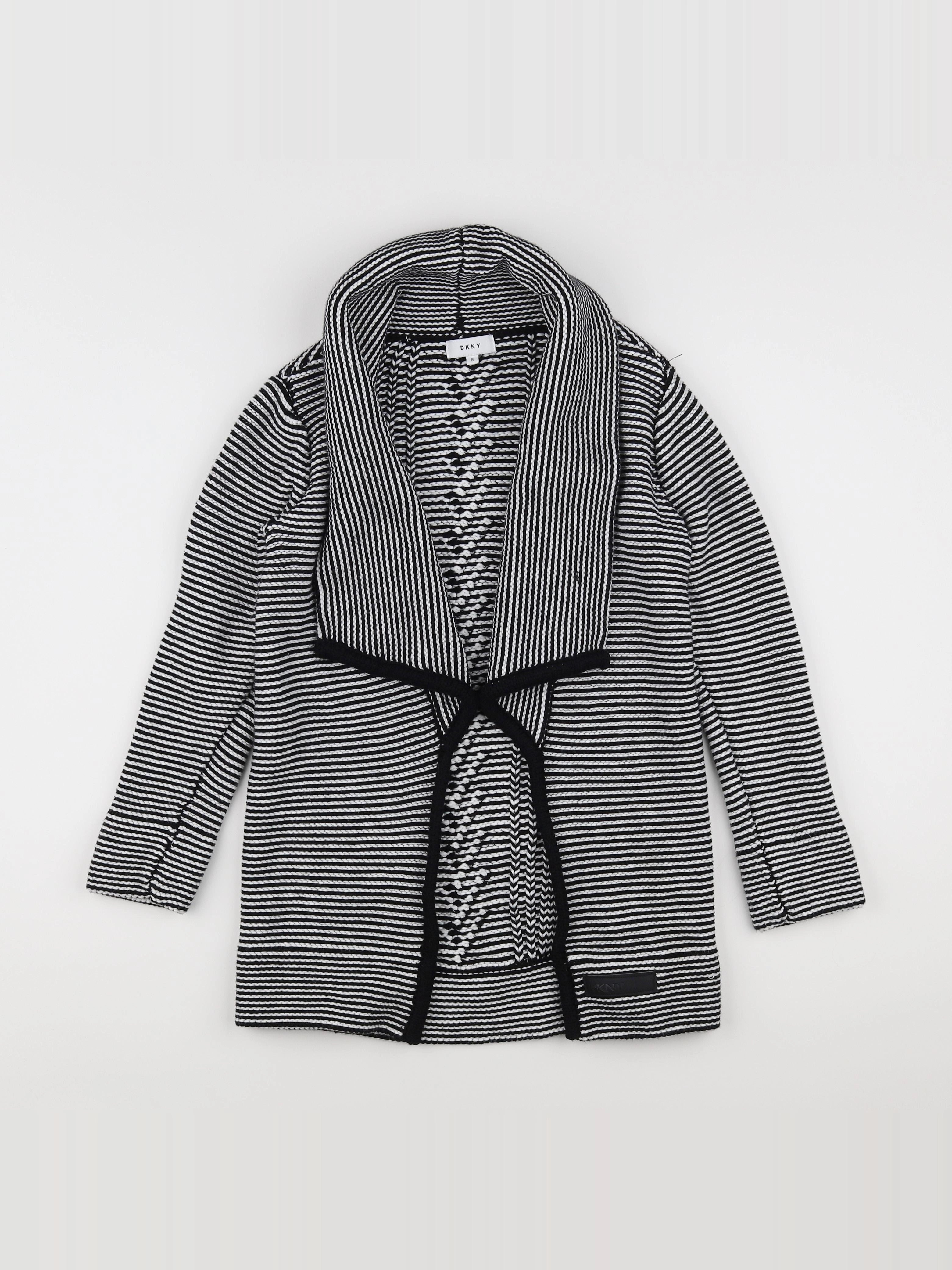 Dkny - gilet blanc, noir - 8 ans