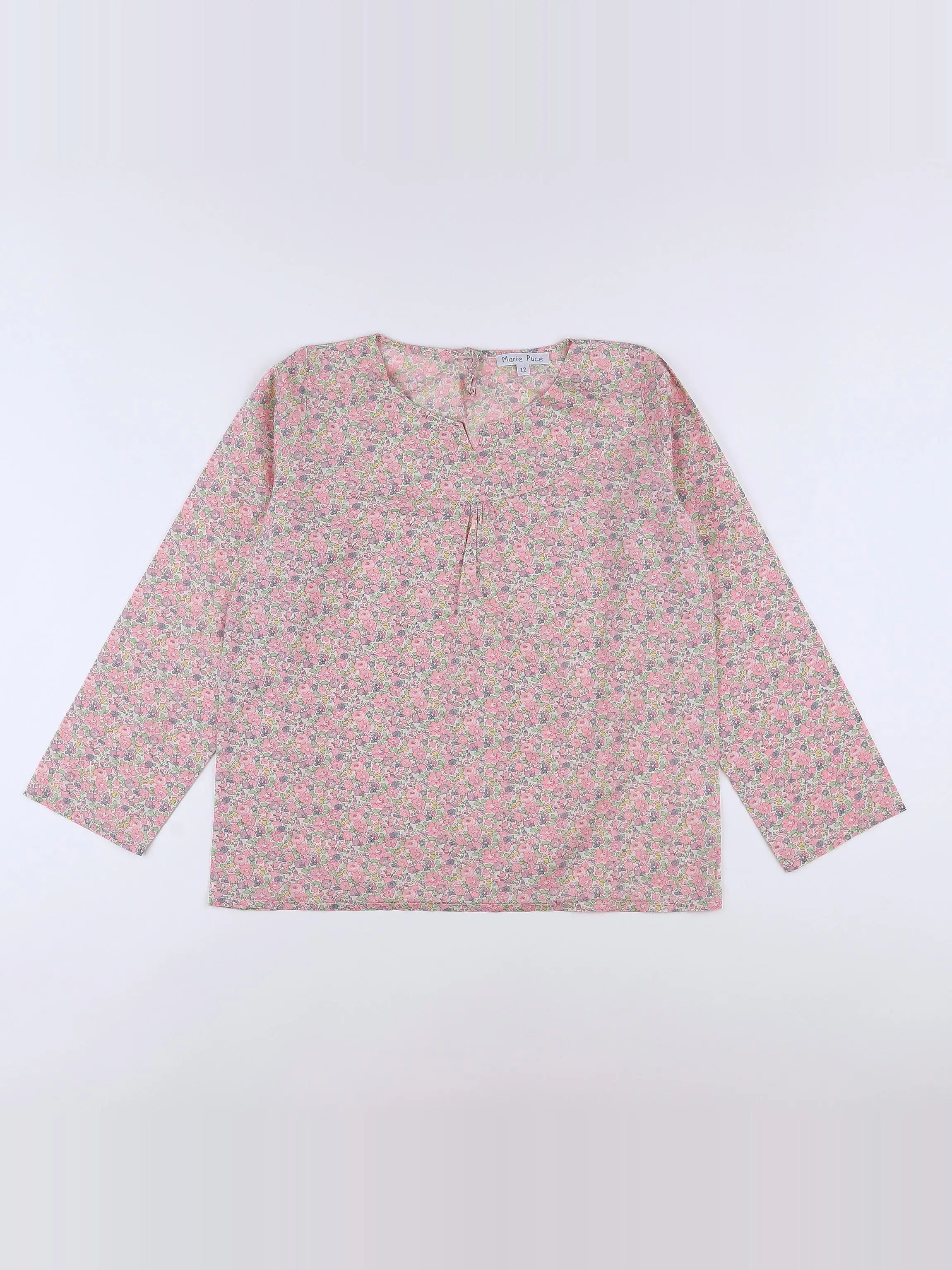 Marie Puce - blouse rose,violet - 12 ans