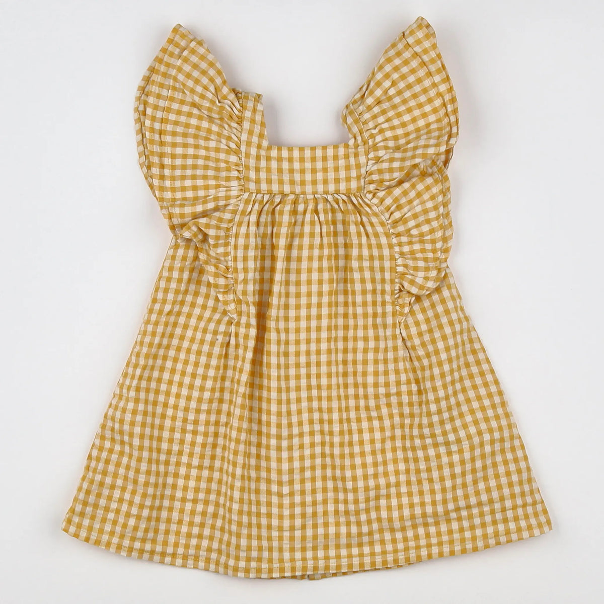 Vertbaudet - robe jaune, blanc - 12 mois