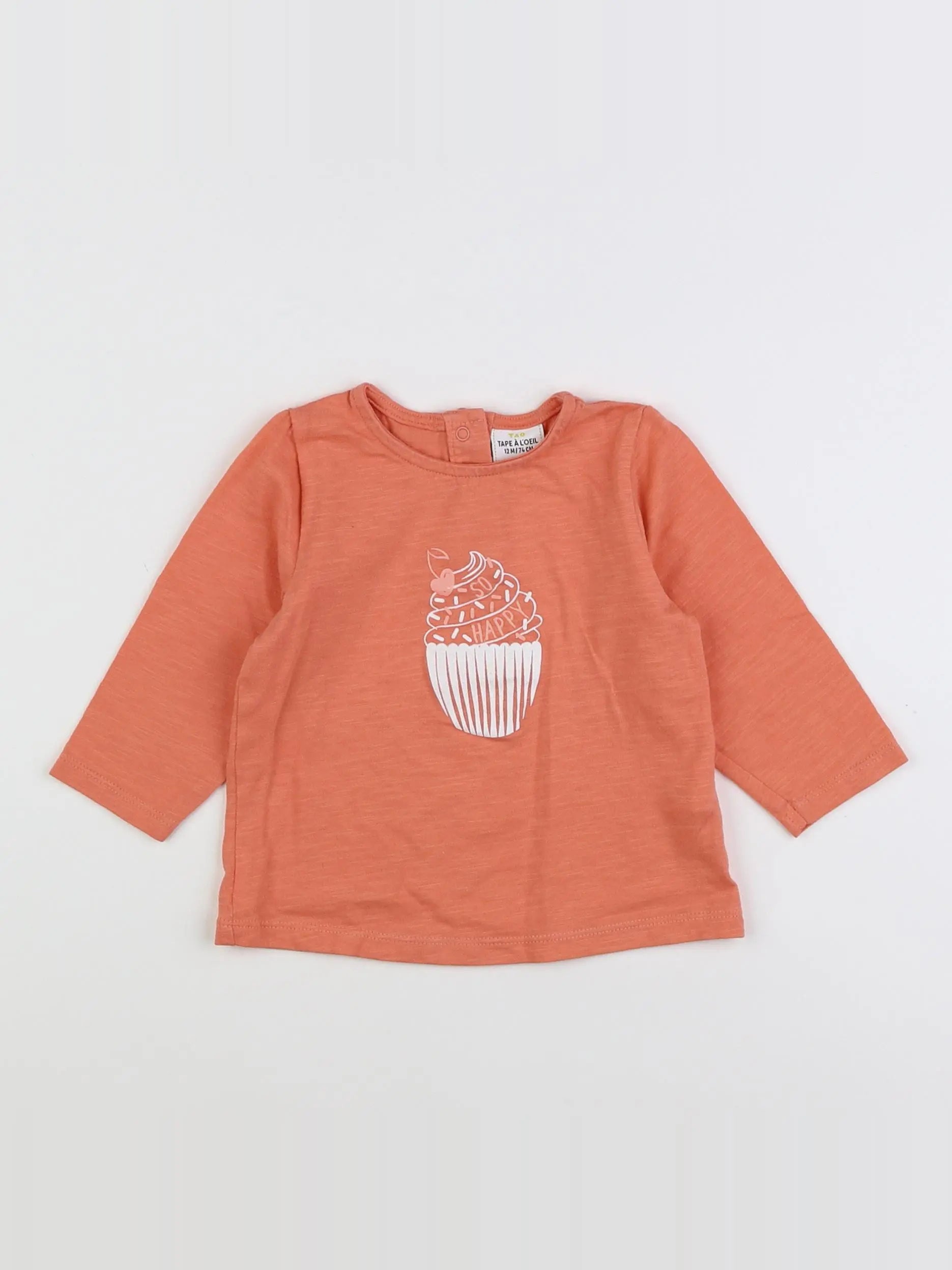 Tape à l'oeil - tee-shirt orange - 12 mois