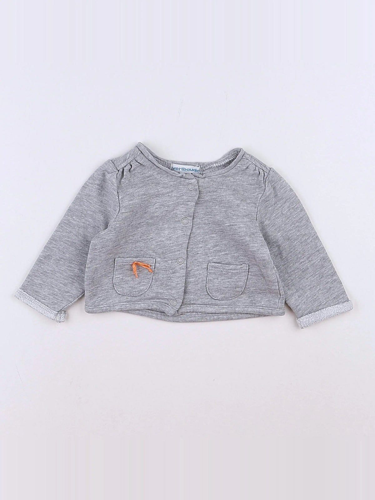 Vertbaudet - gilet gris - 3 mois