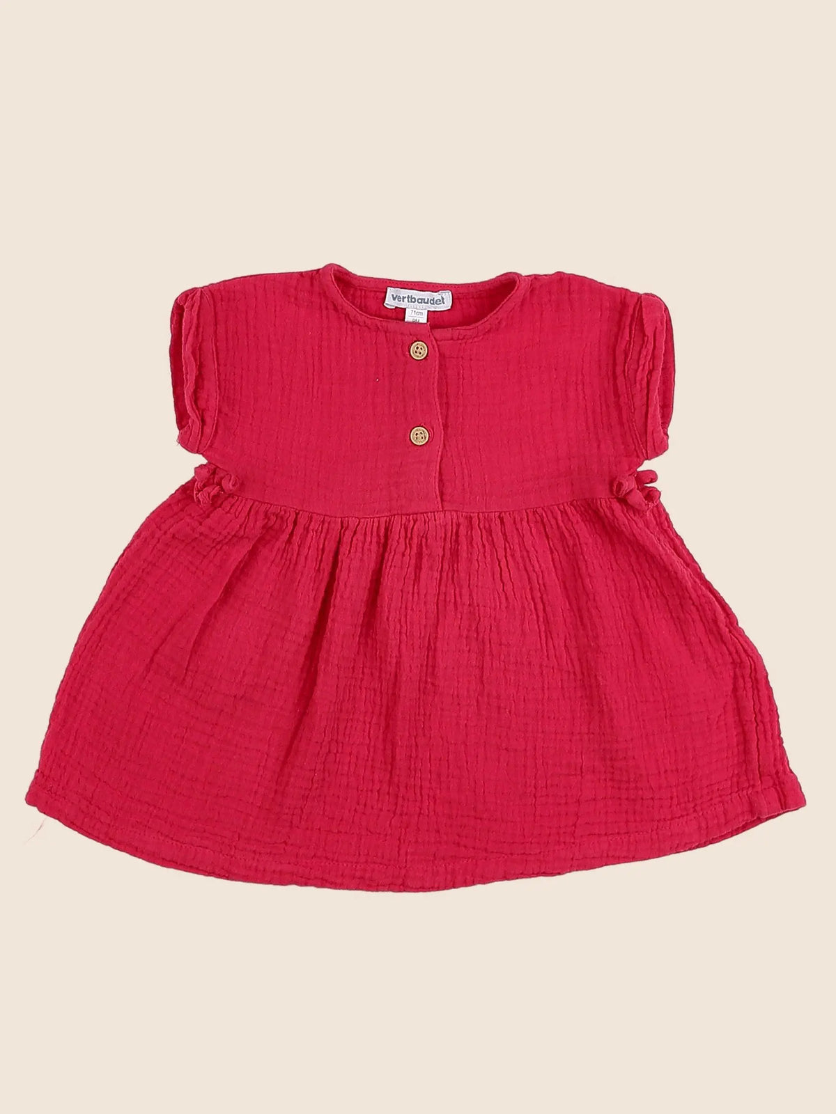 Vertbaudet - robe rose - 9 mois