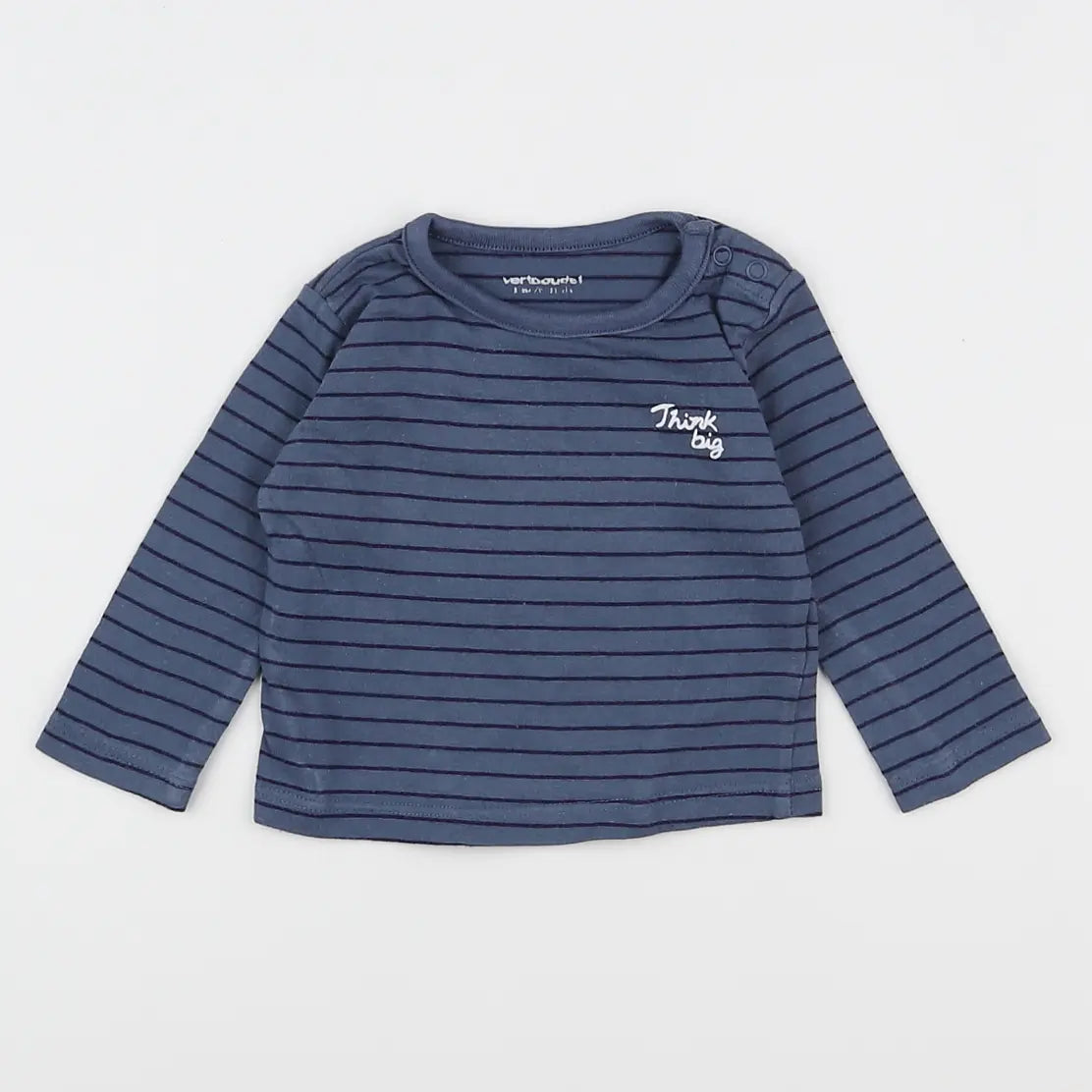 Vertbaudet - tee-shirt bleu - 6 mois