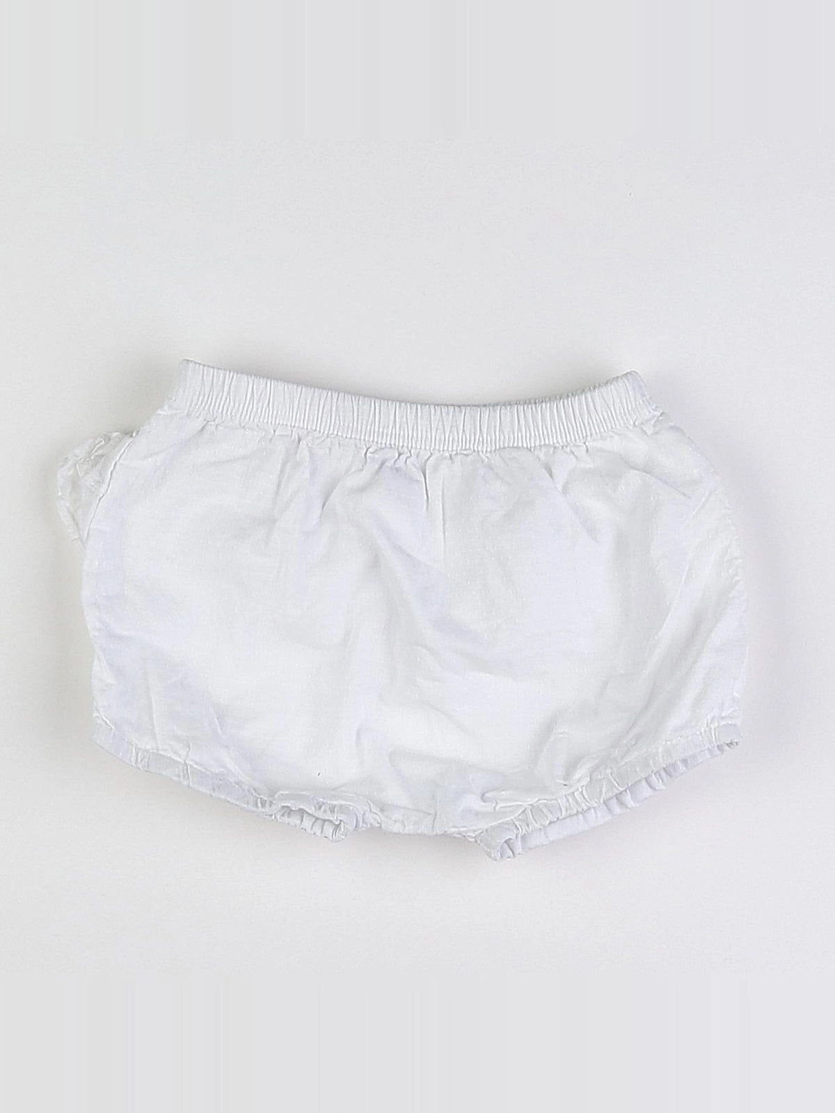 Petit Bateau - bloomer blanc - 12 mois