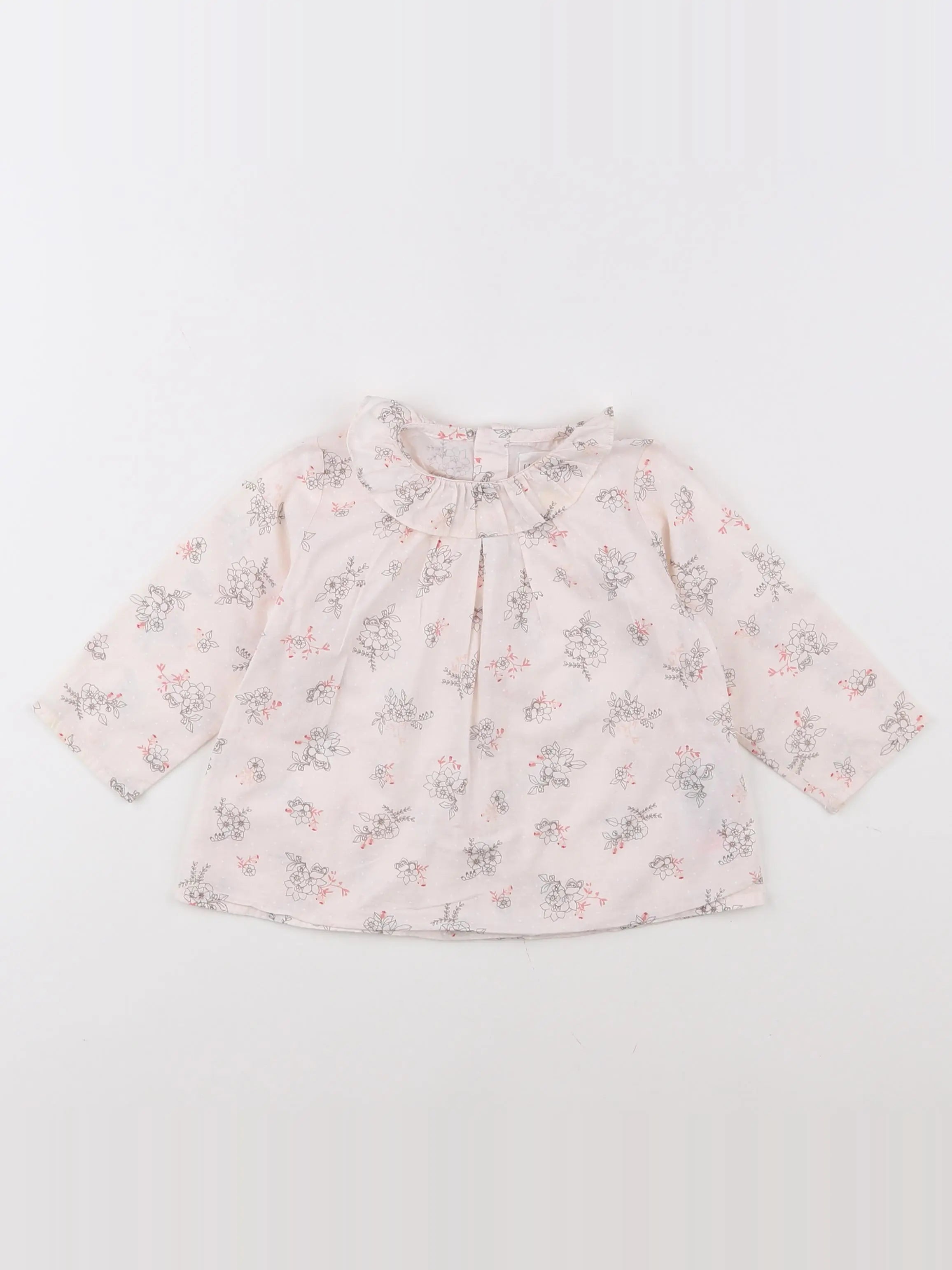 Carrément Beau - blouse rose - 12 mois