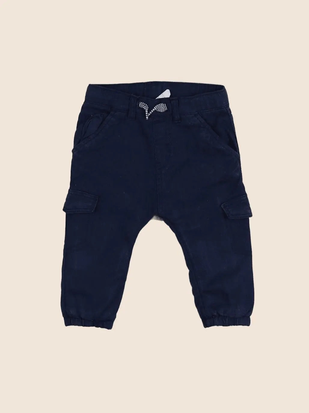 H&M - pantalon bleu - 6/9 mois