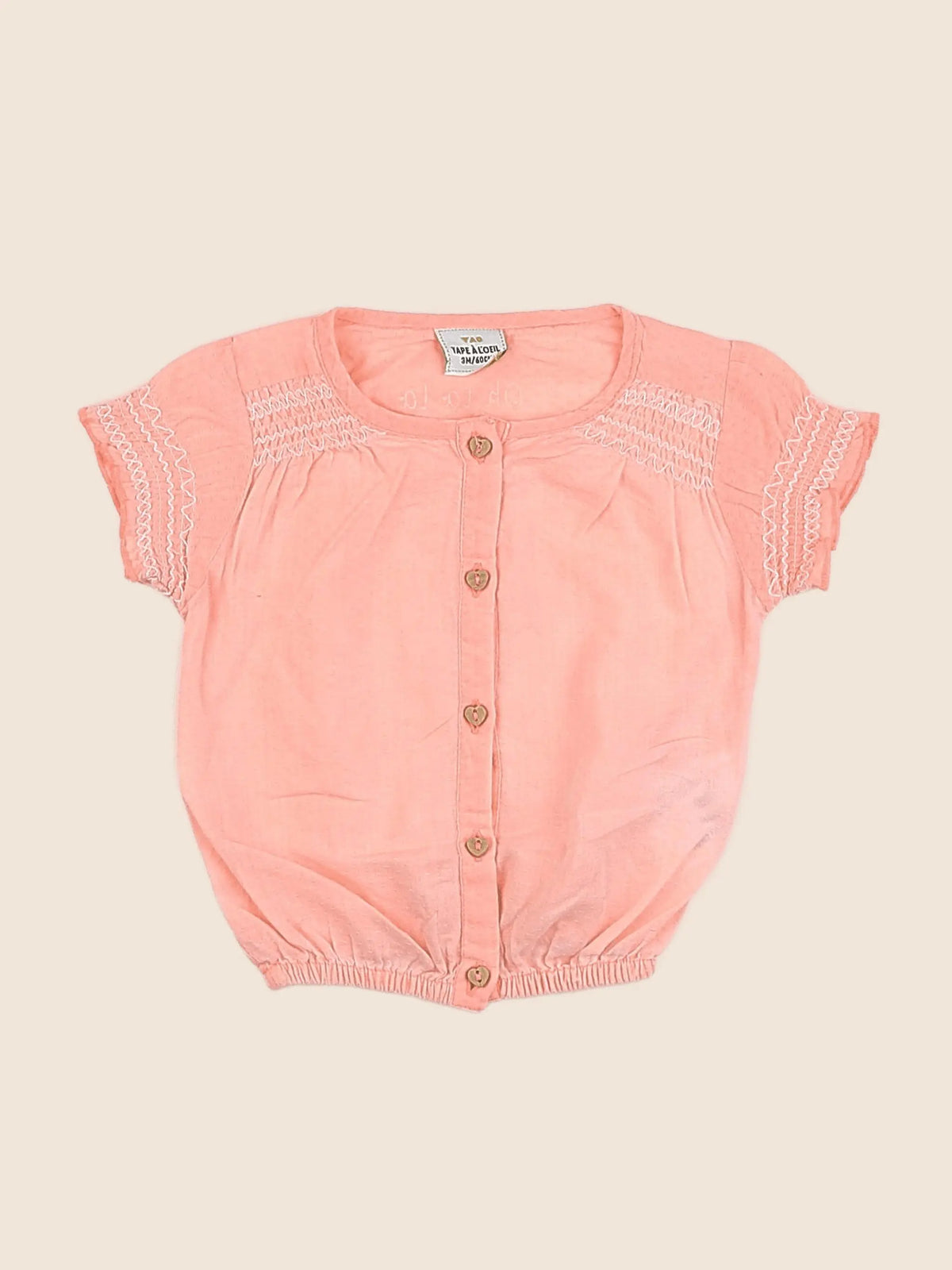 Tape à l'oeil - blouse rose - 3 mois