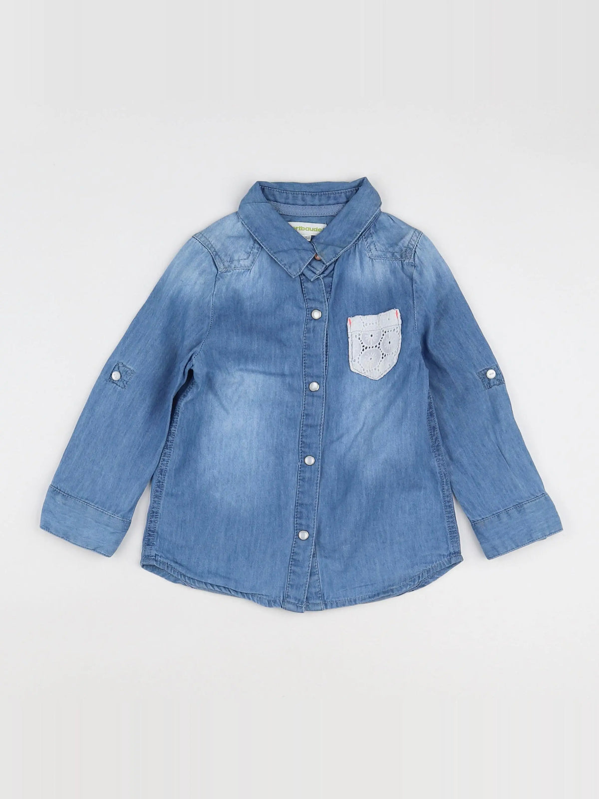 Vertbaudet - chemise bleu - 2 ans