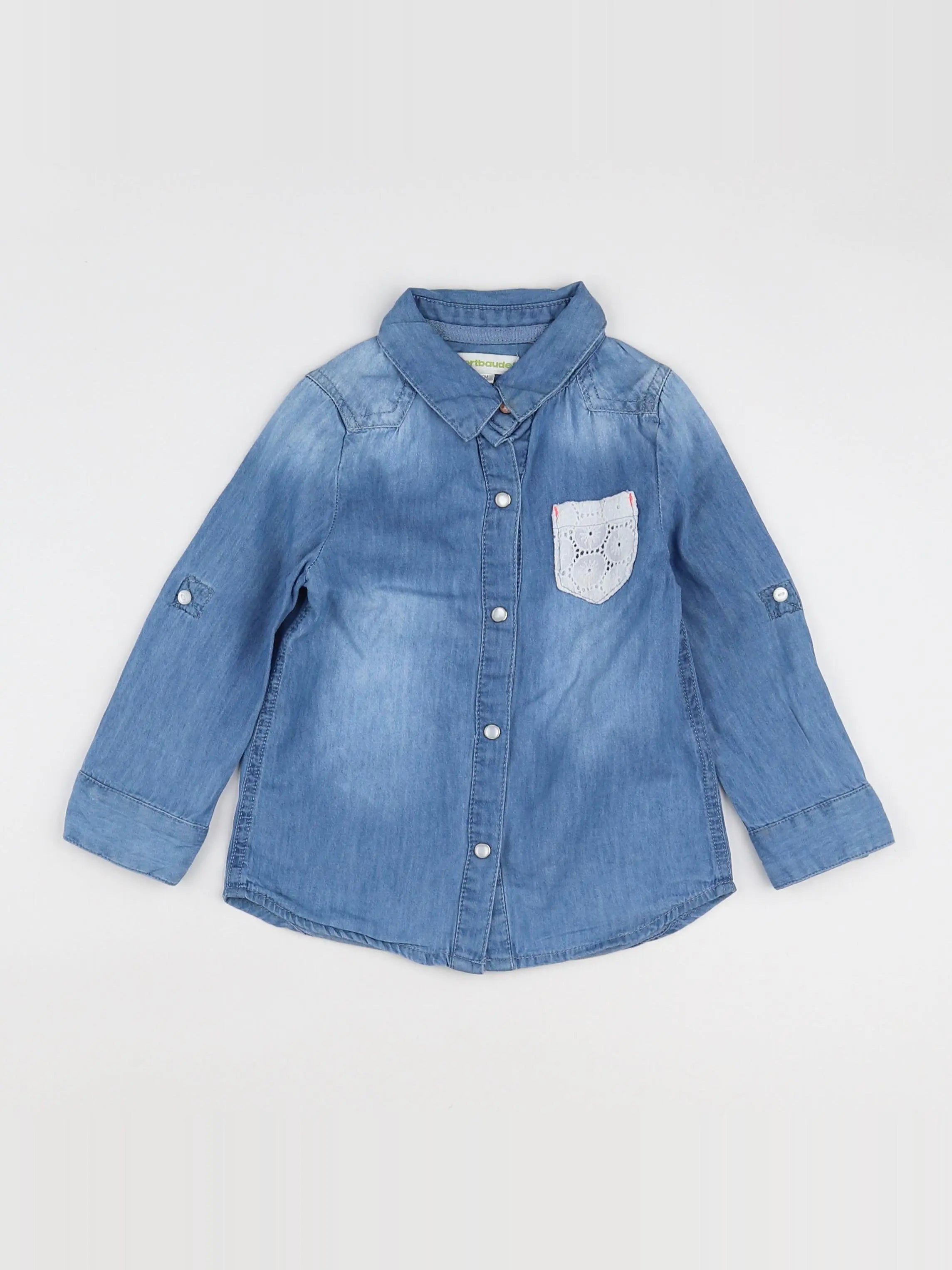 Vertbaudet - chemise bleu - 2 ans