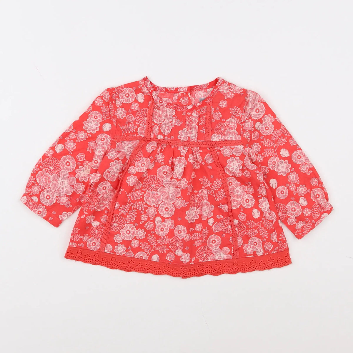 Vertbaudet - blouse rose, blanc - 3 mois