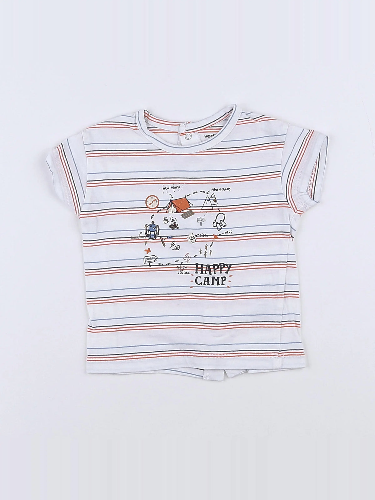 Vertbaudet - tee-shirt blanc - 6 mois