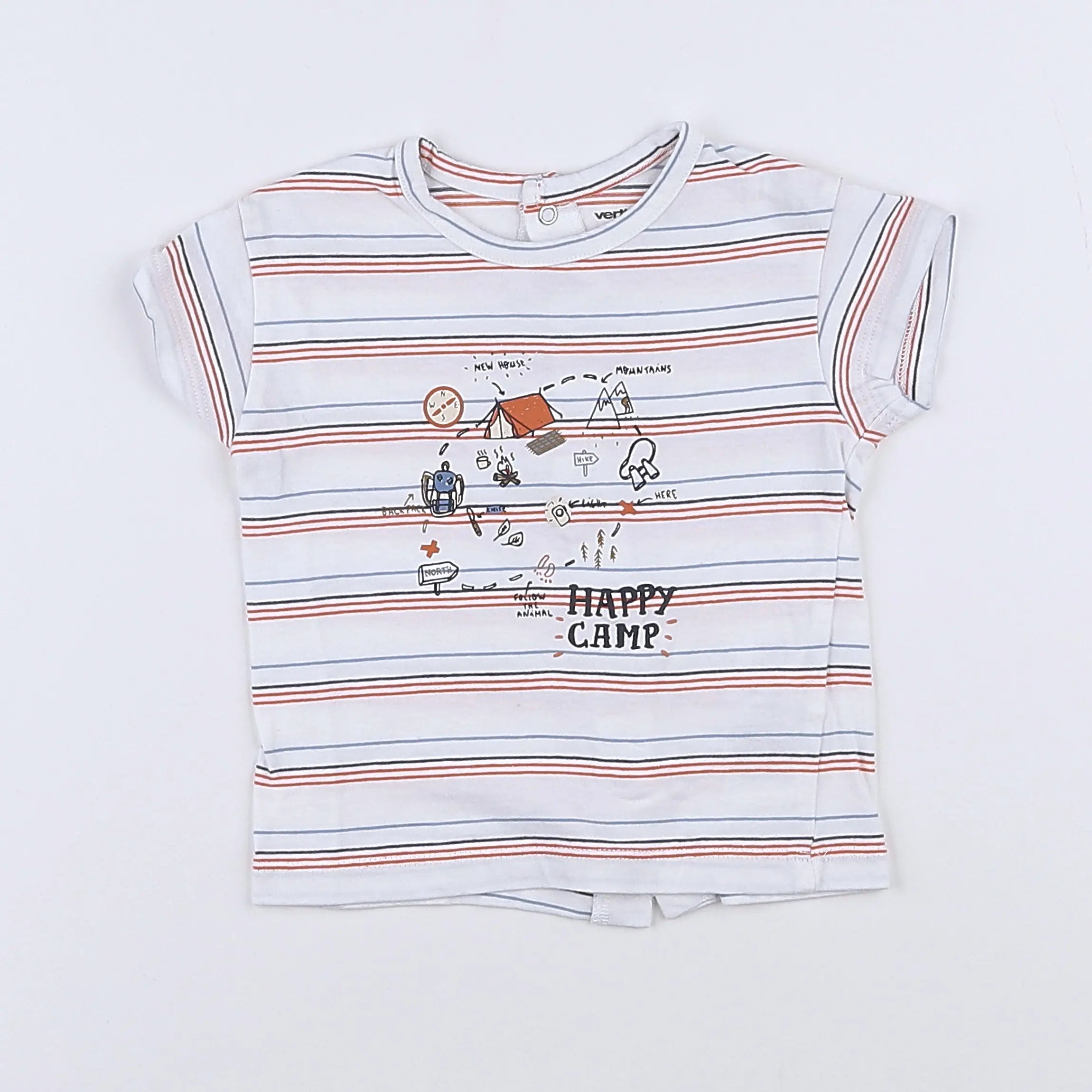 Vertbaudet - tee-shirt blanc - 6 mois