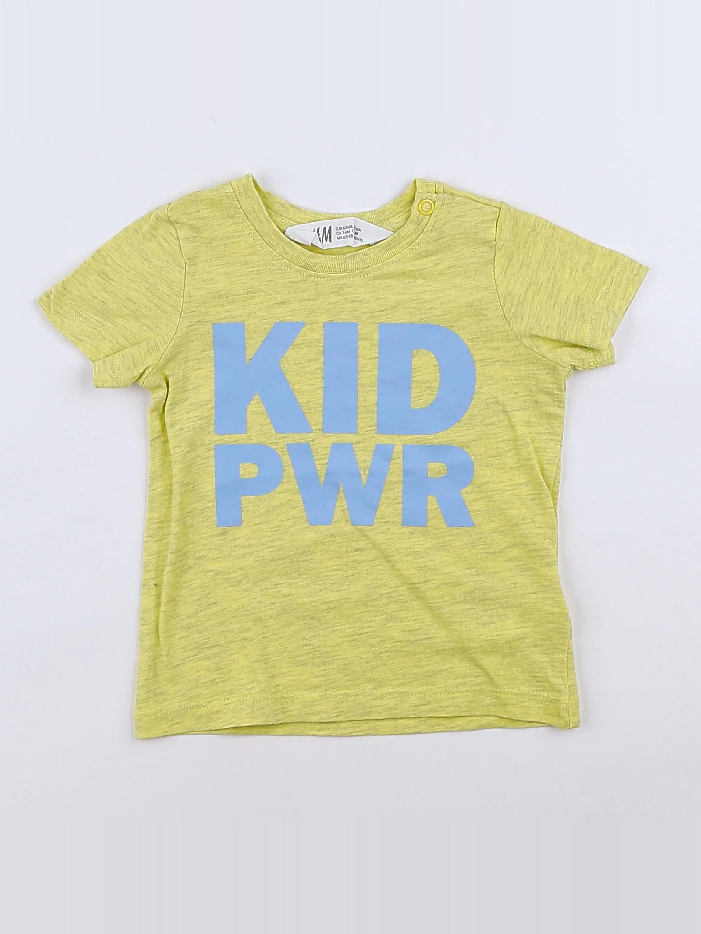 H&M - tee-shirt jaune - 3/6 mois