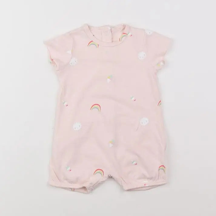 Vertbaudet - pyjama coton rose - 3 mois