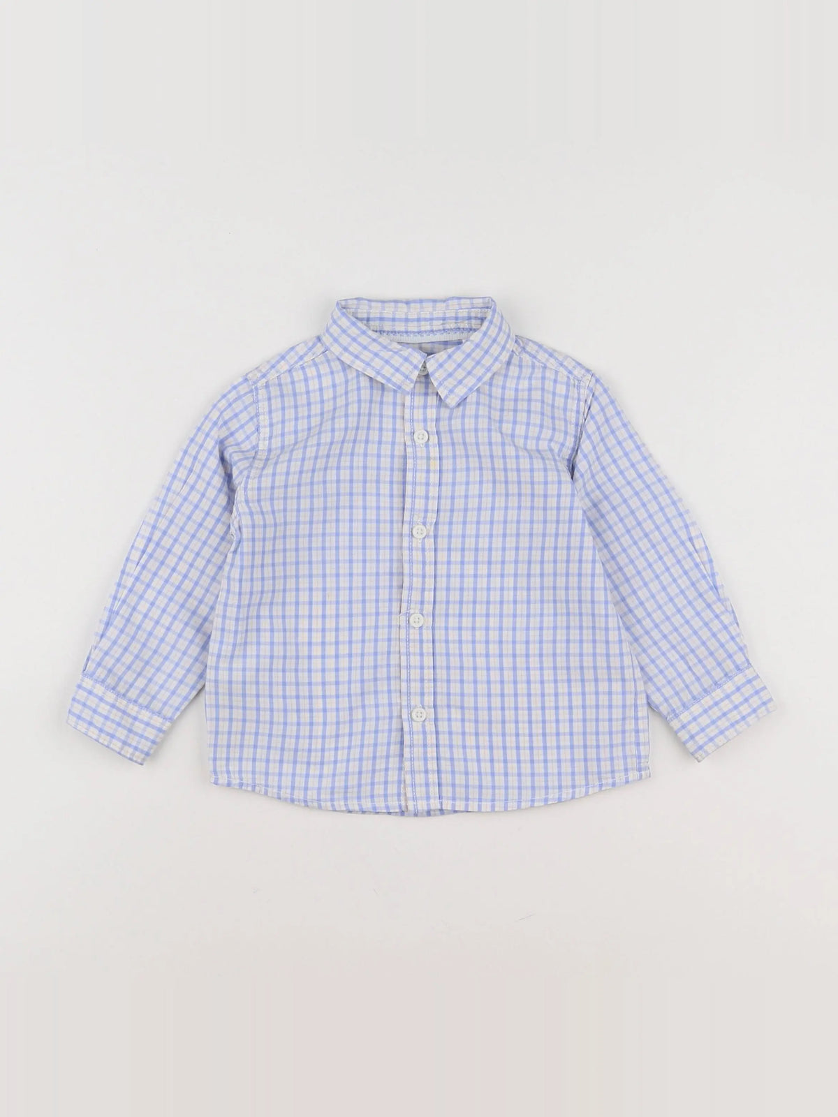 Mango - chemise bleu, blanc - 12/18 mois
