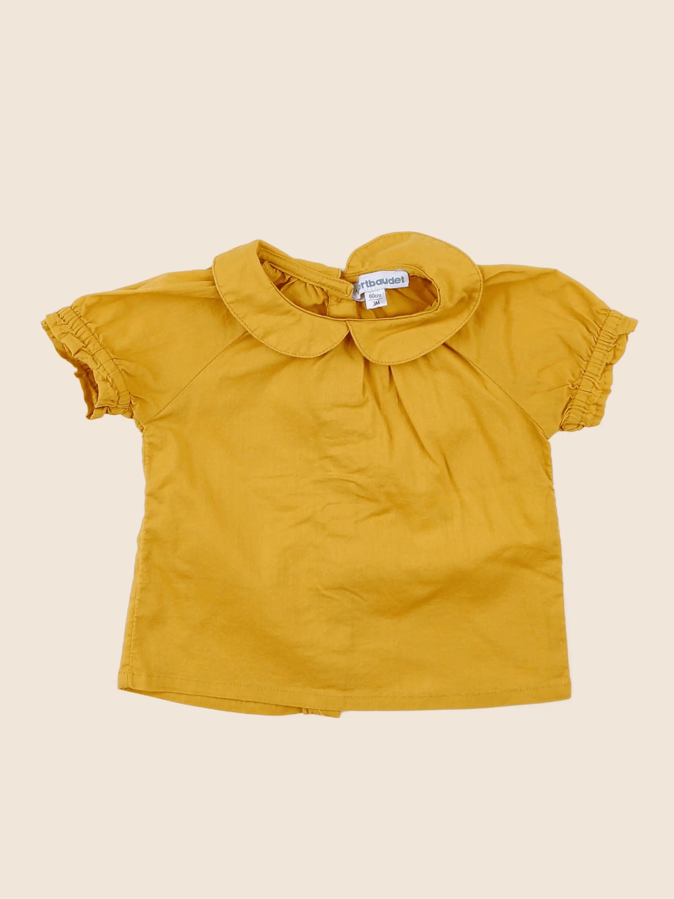 Vertbaudet - blouse jaune - 3 mois