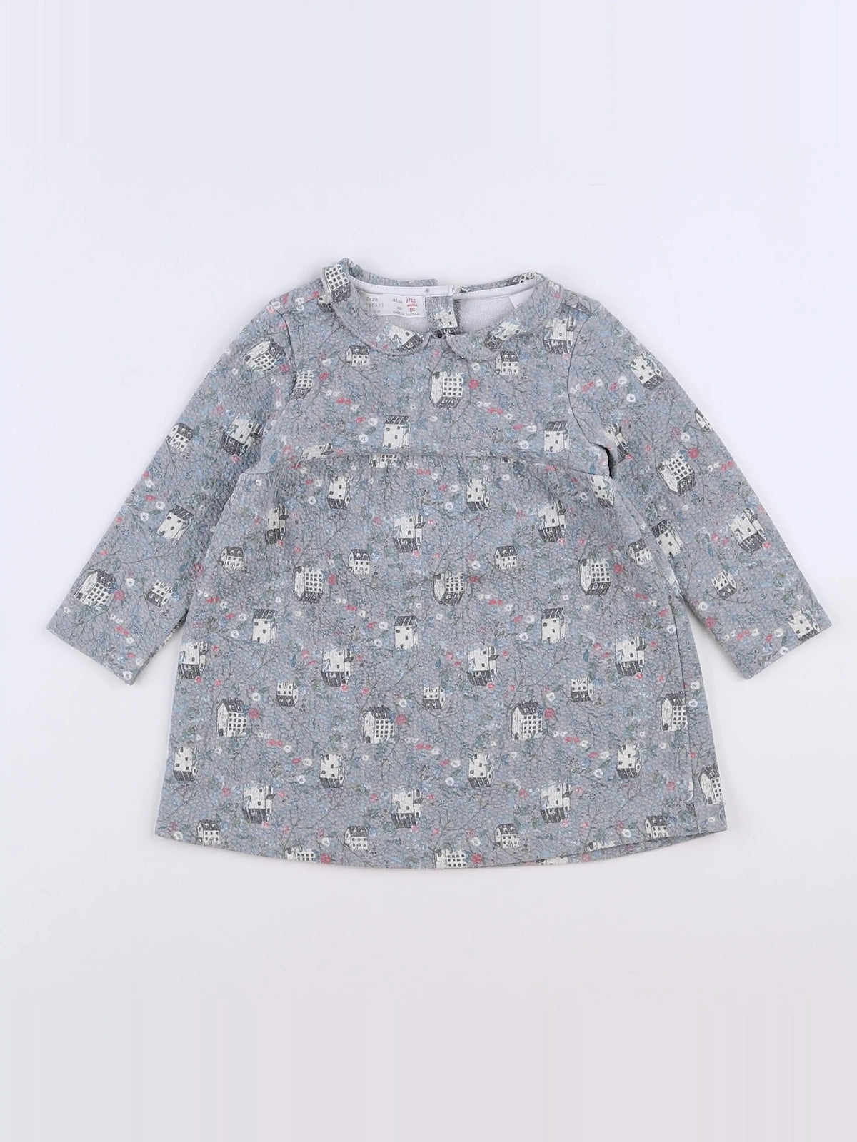 Zara - robe gris - 9/12 mois