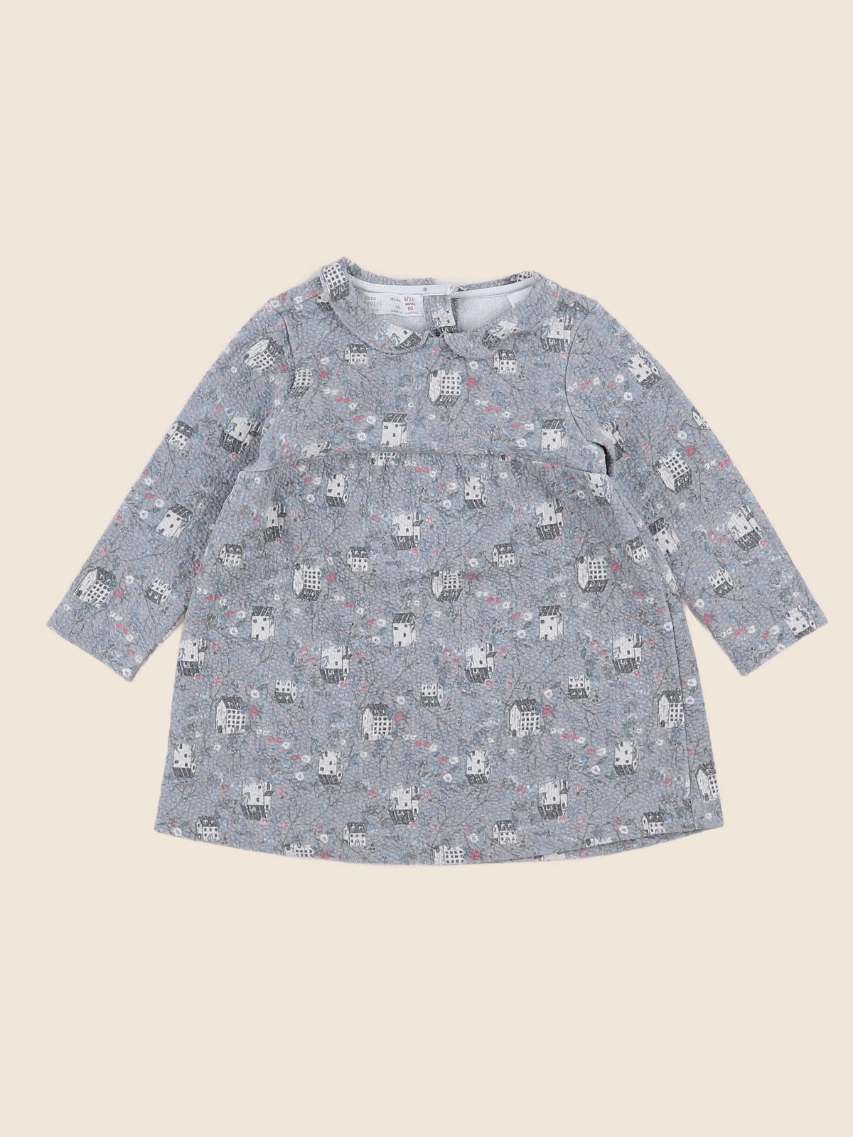 Zara - robe gris - 9/12 mois