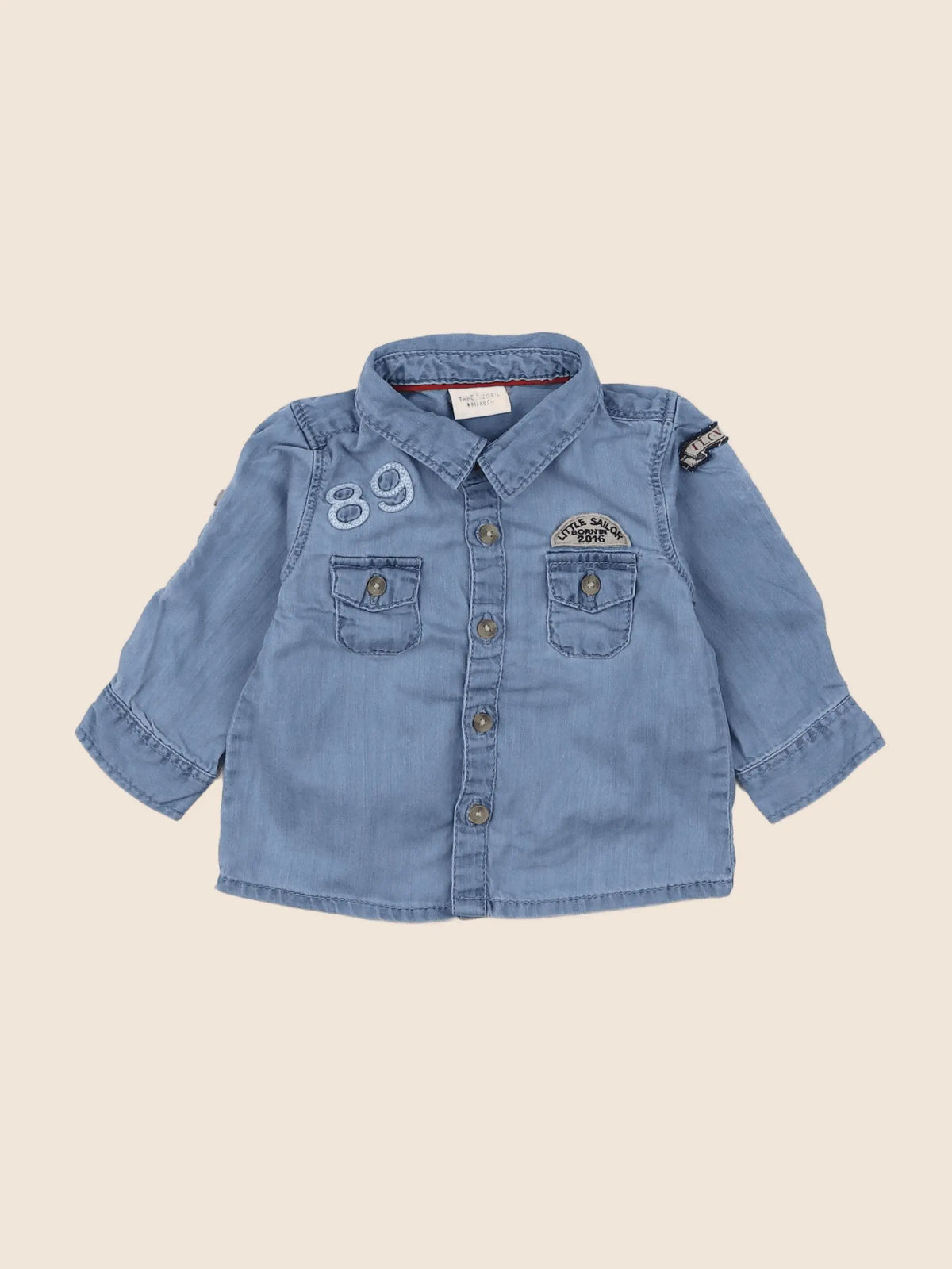 Tape à l'oeil - chemise bleu - 6 mois