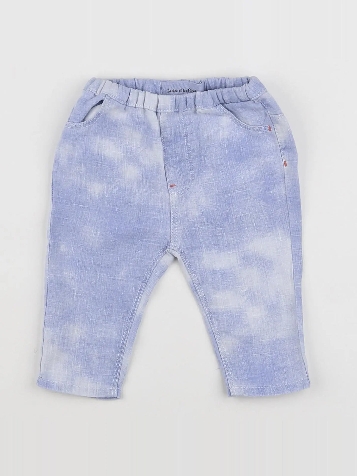 Arsène et les pipelettes - pantalon blanc, bleu - 6 mois