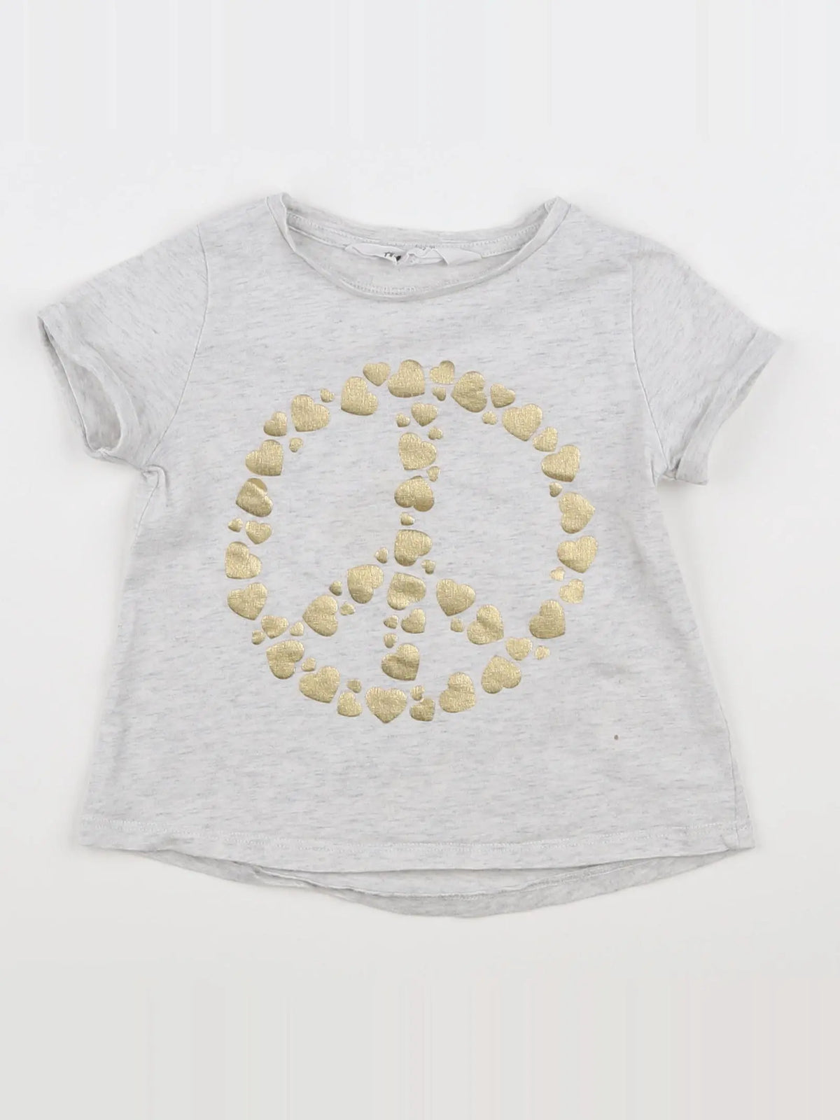 H&M - tee-shirt gris, or - 18 mois à 2 ans