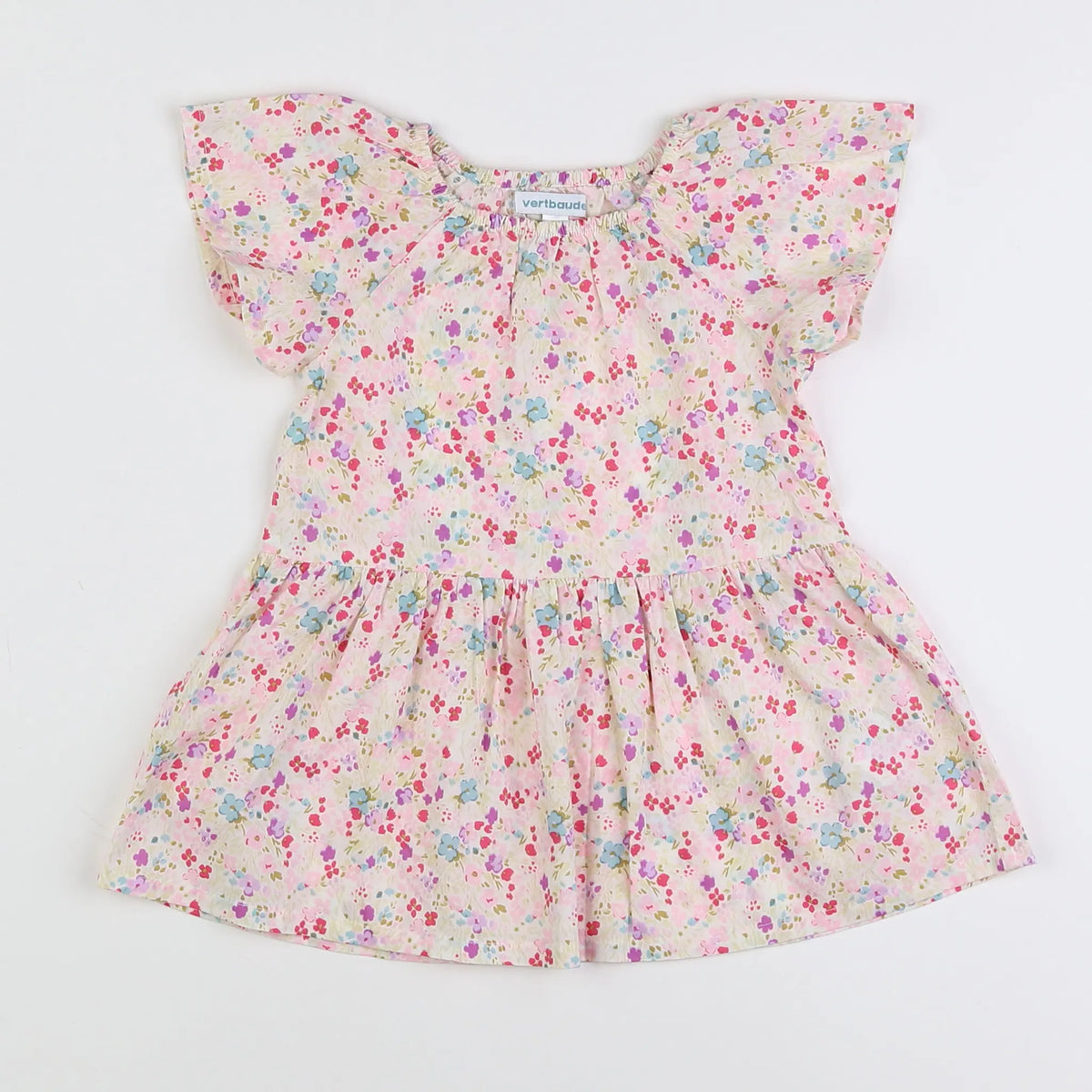 Vertbaudet - robe multicolore - 12 mois