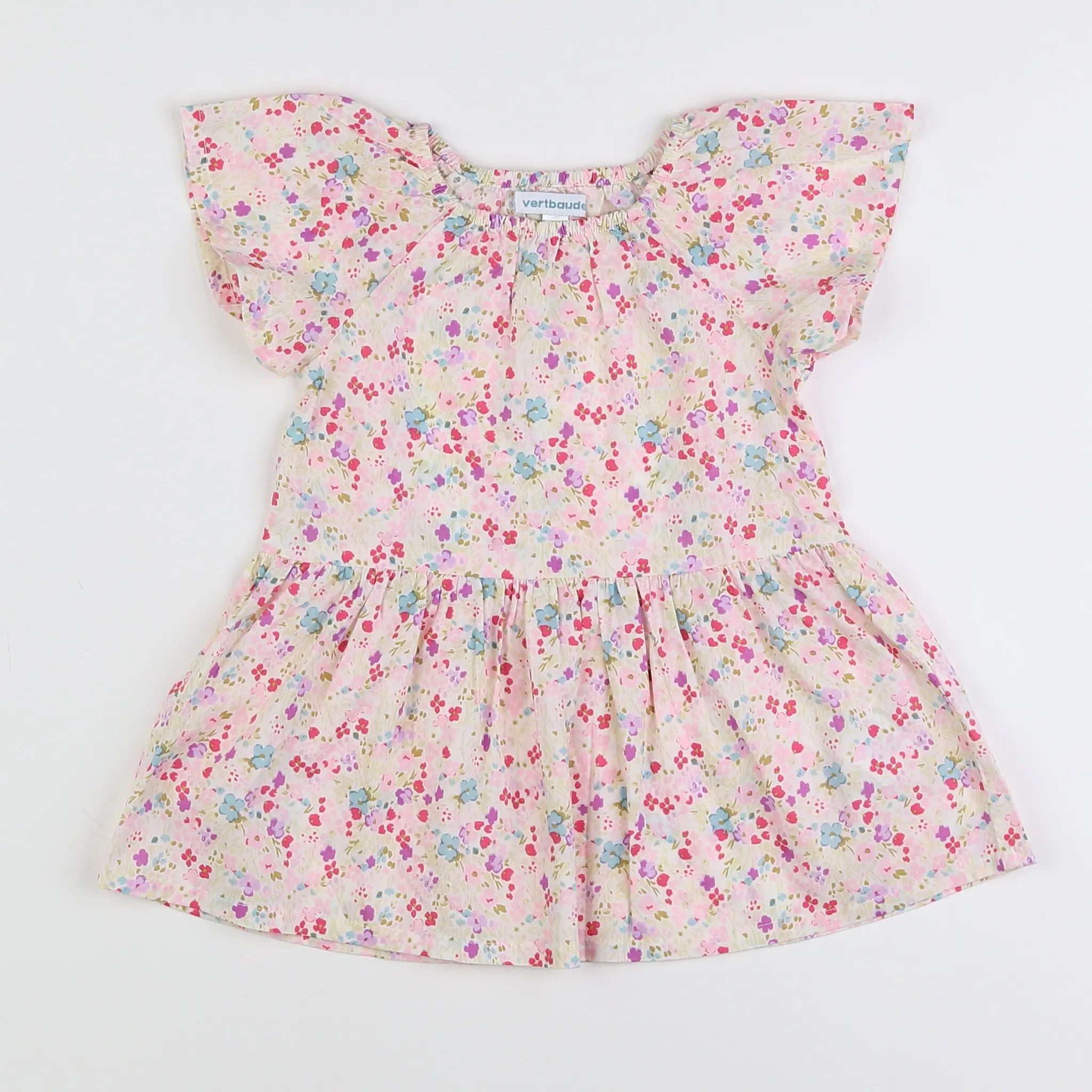 Vertbaudet - robe multicolore - 12 mois