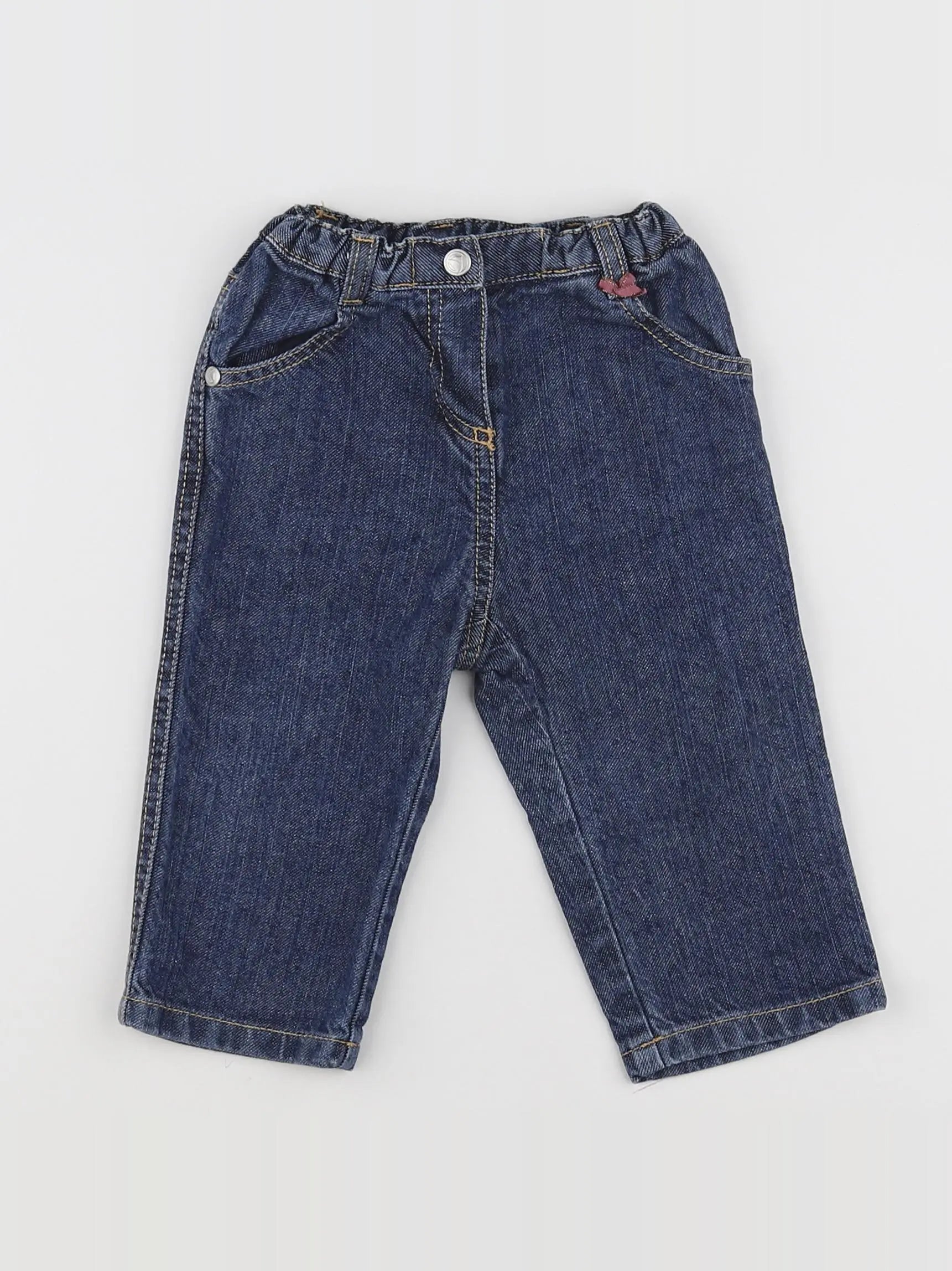 Petit Bateau - jean bleu - 12 mois