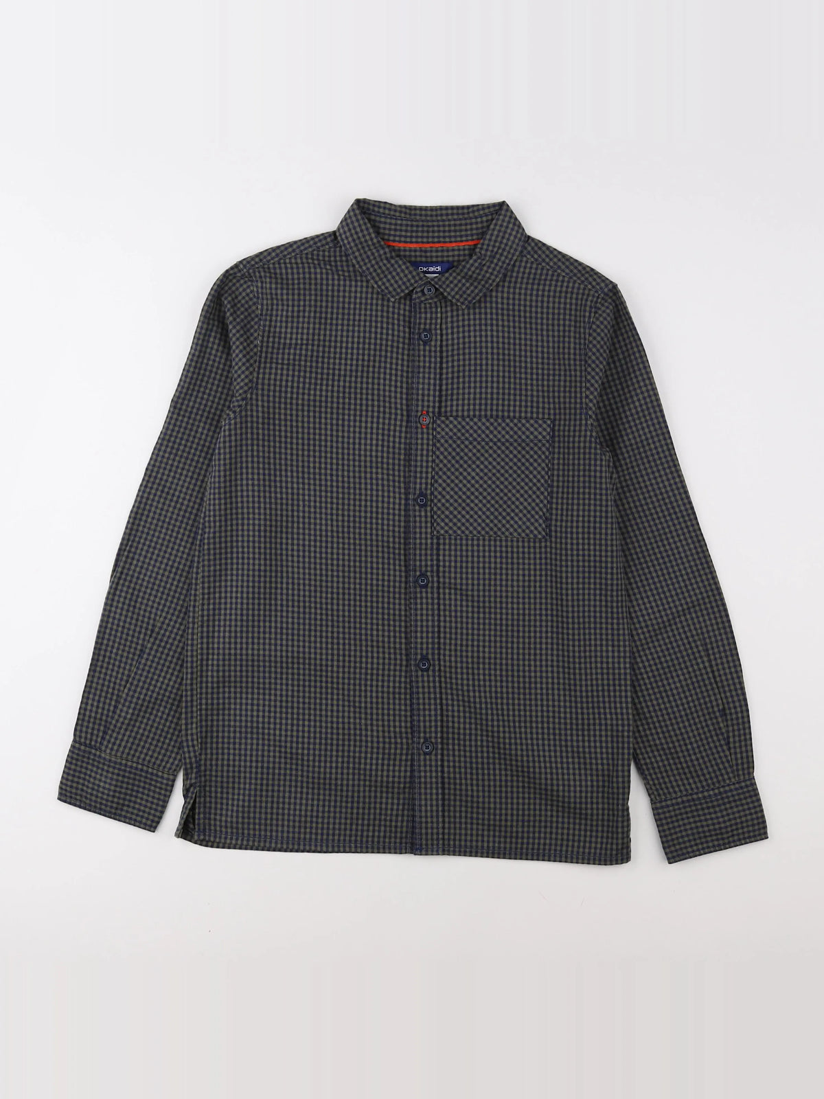 Okaidi - chemise bleu, marron - 10 ans