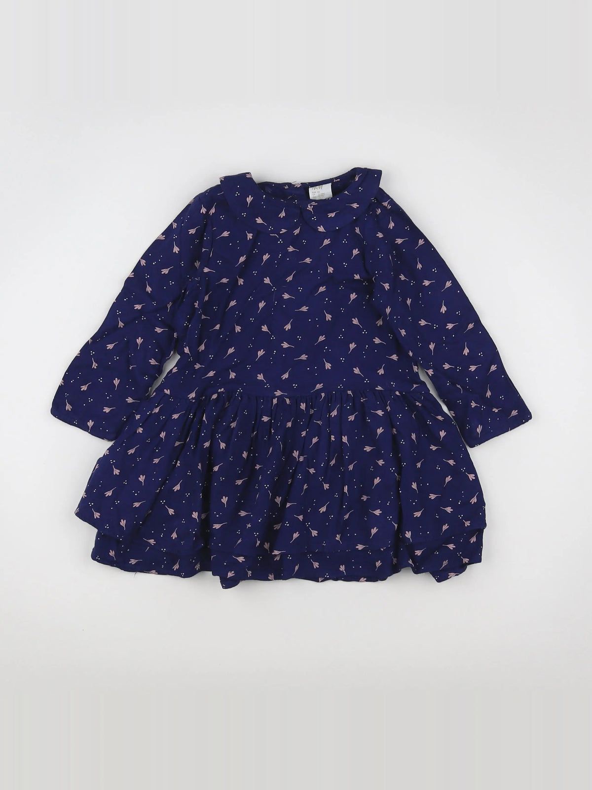 H&M - robe bleu - 12/18 mois