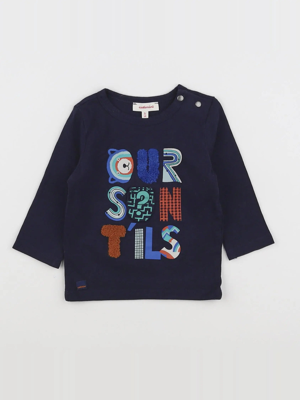 Catimini - tee-shirt bleu - 6 mois