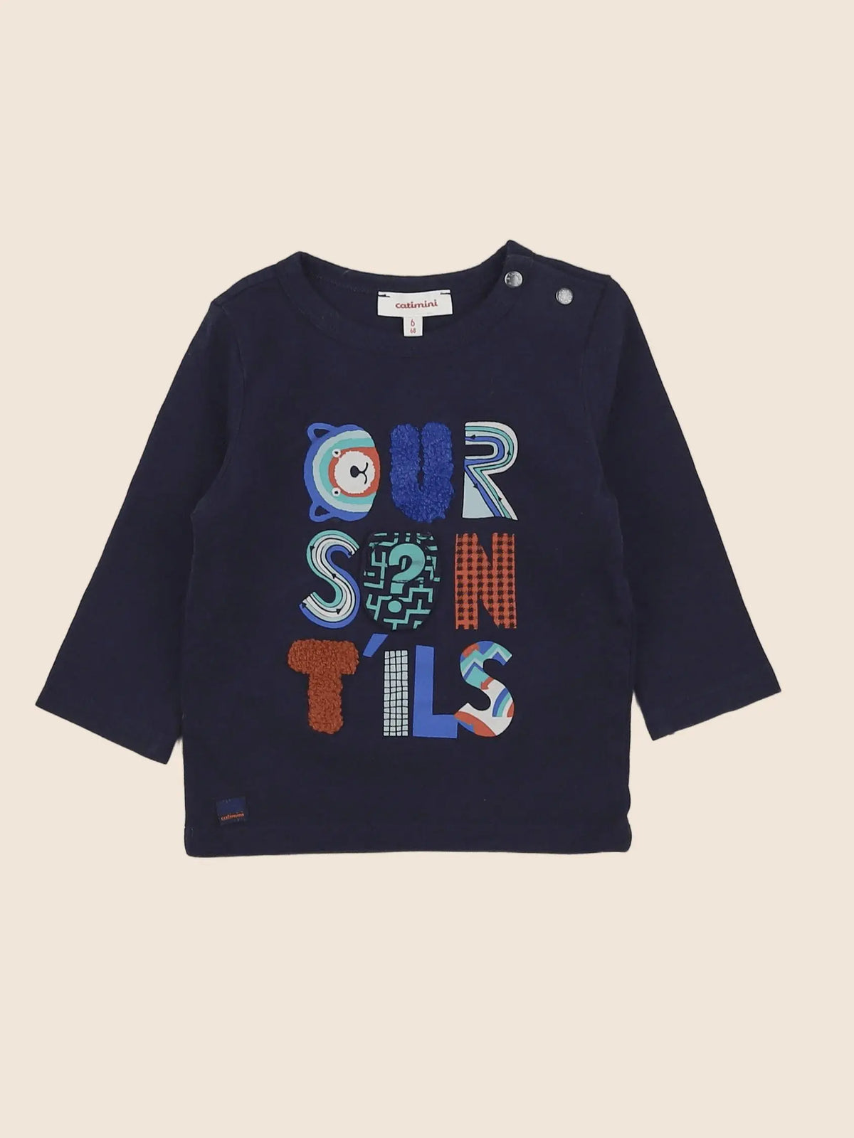 Catimini - tee-shirt bleu - 6 mois