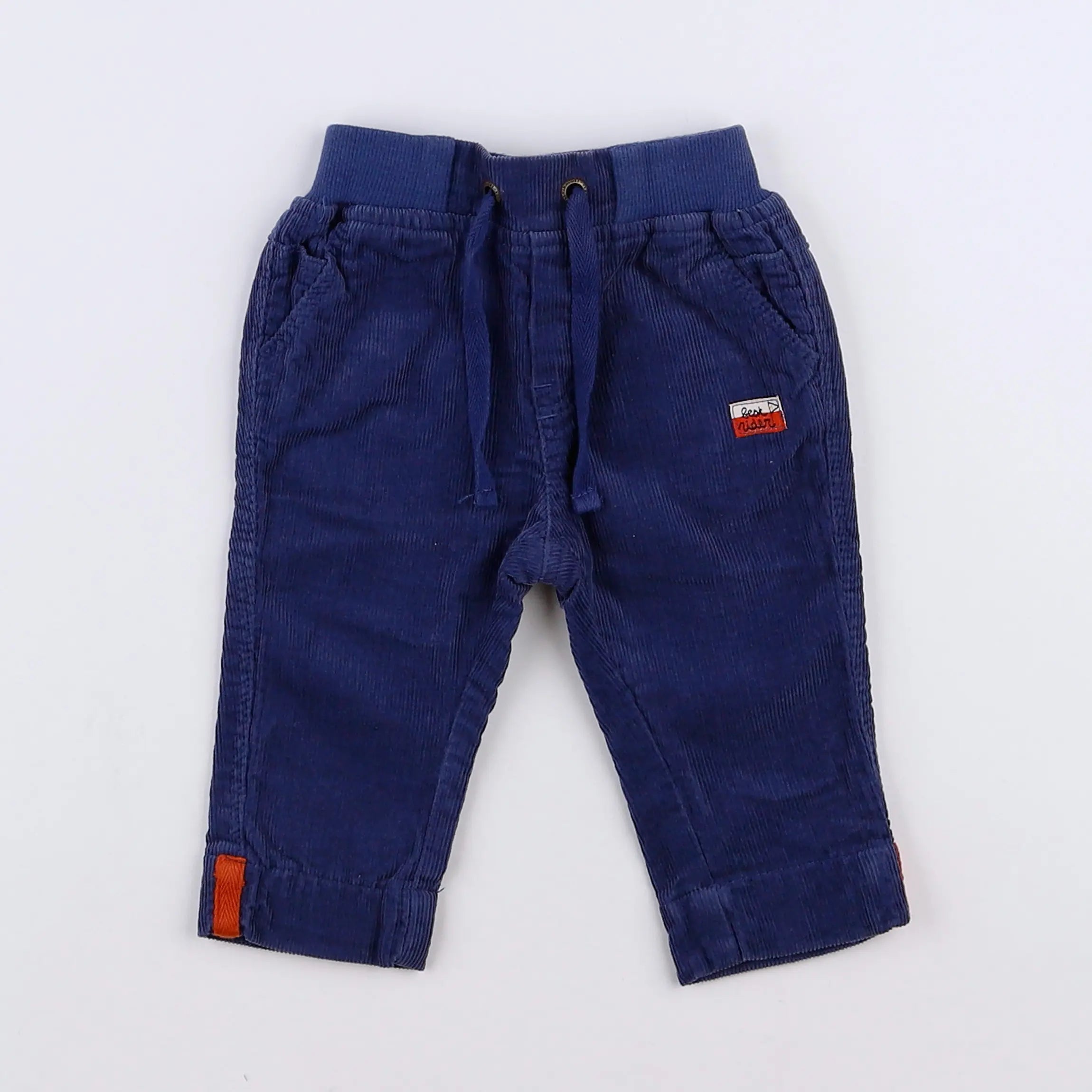 Vertbaudet - pantalon doublé bleu - 3 mois