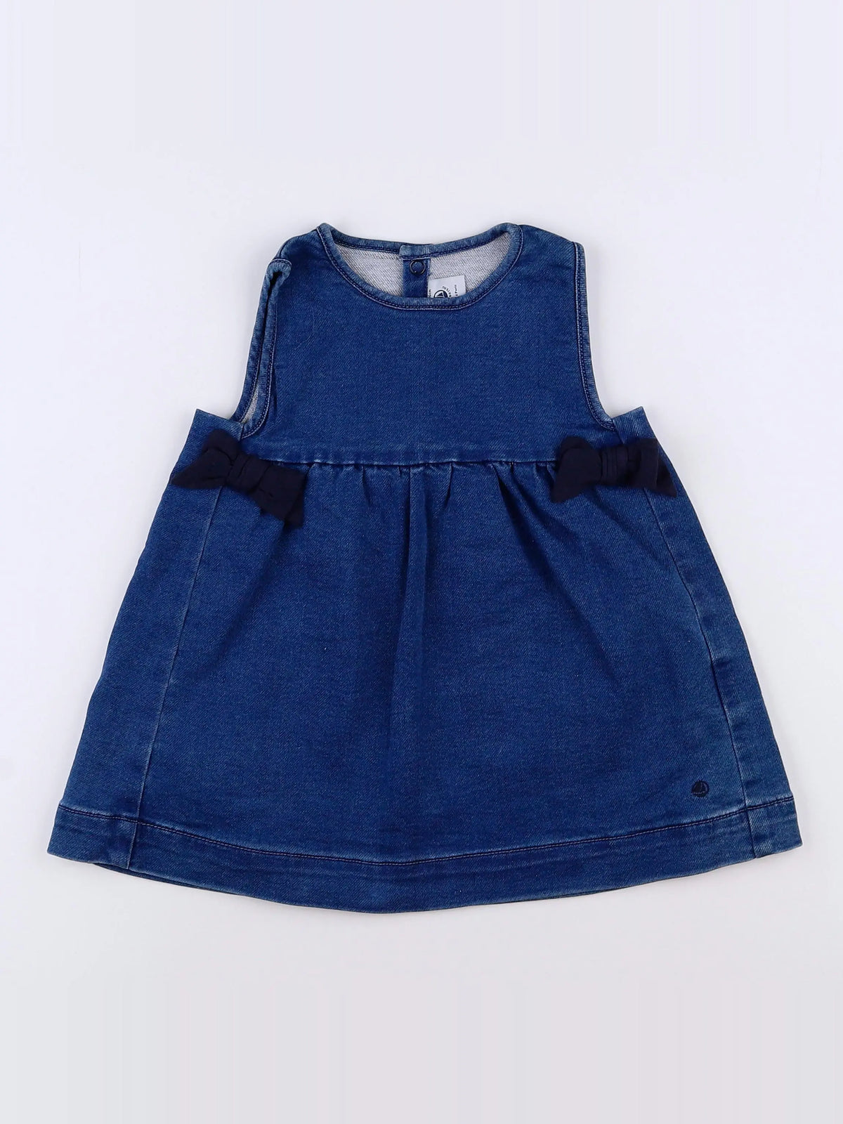 Petit Bateau - robe bleu - 12 mois
