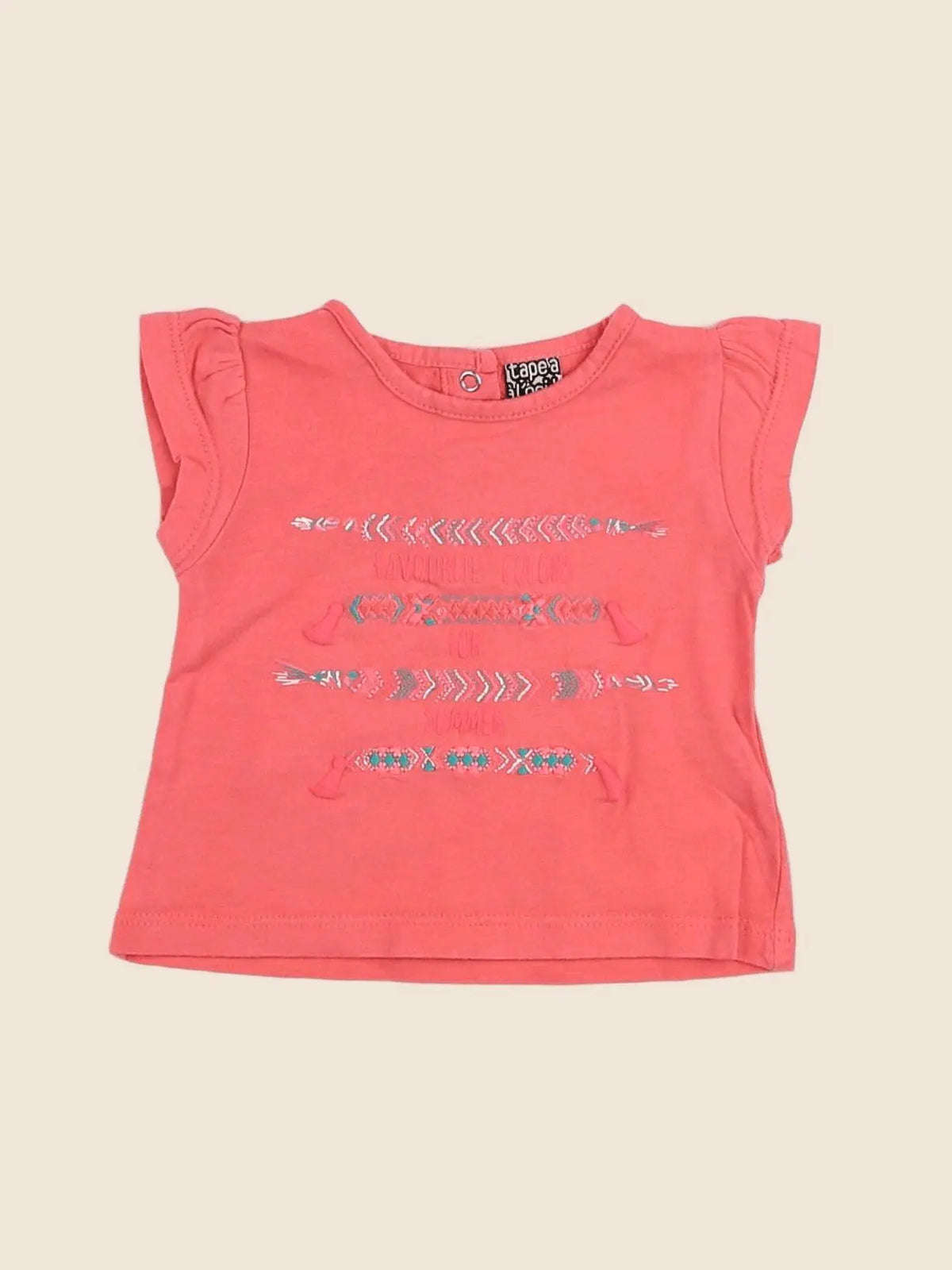 Tape à l'oeil - tee-shirt rose - 3 mois