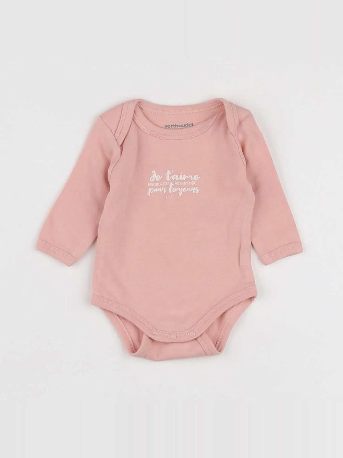 Vertbaudet - body rose - 1 mois