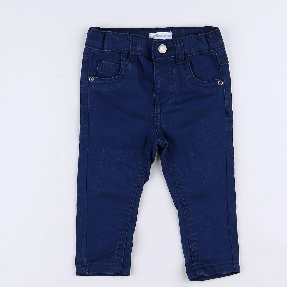 Vertbaudet - pantalon bleu - 9 mois