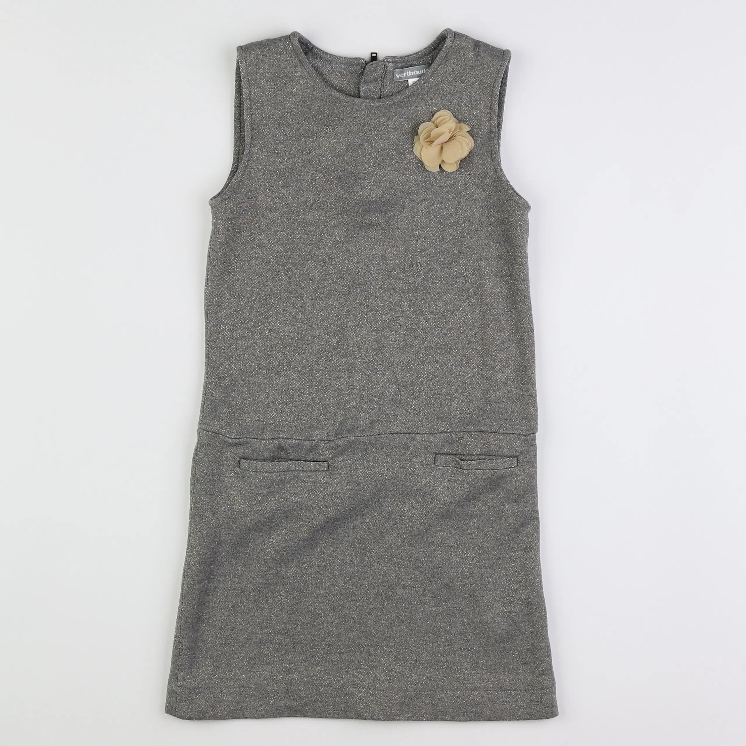 Vertbaudet - robe gris - 8 ans