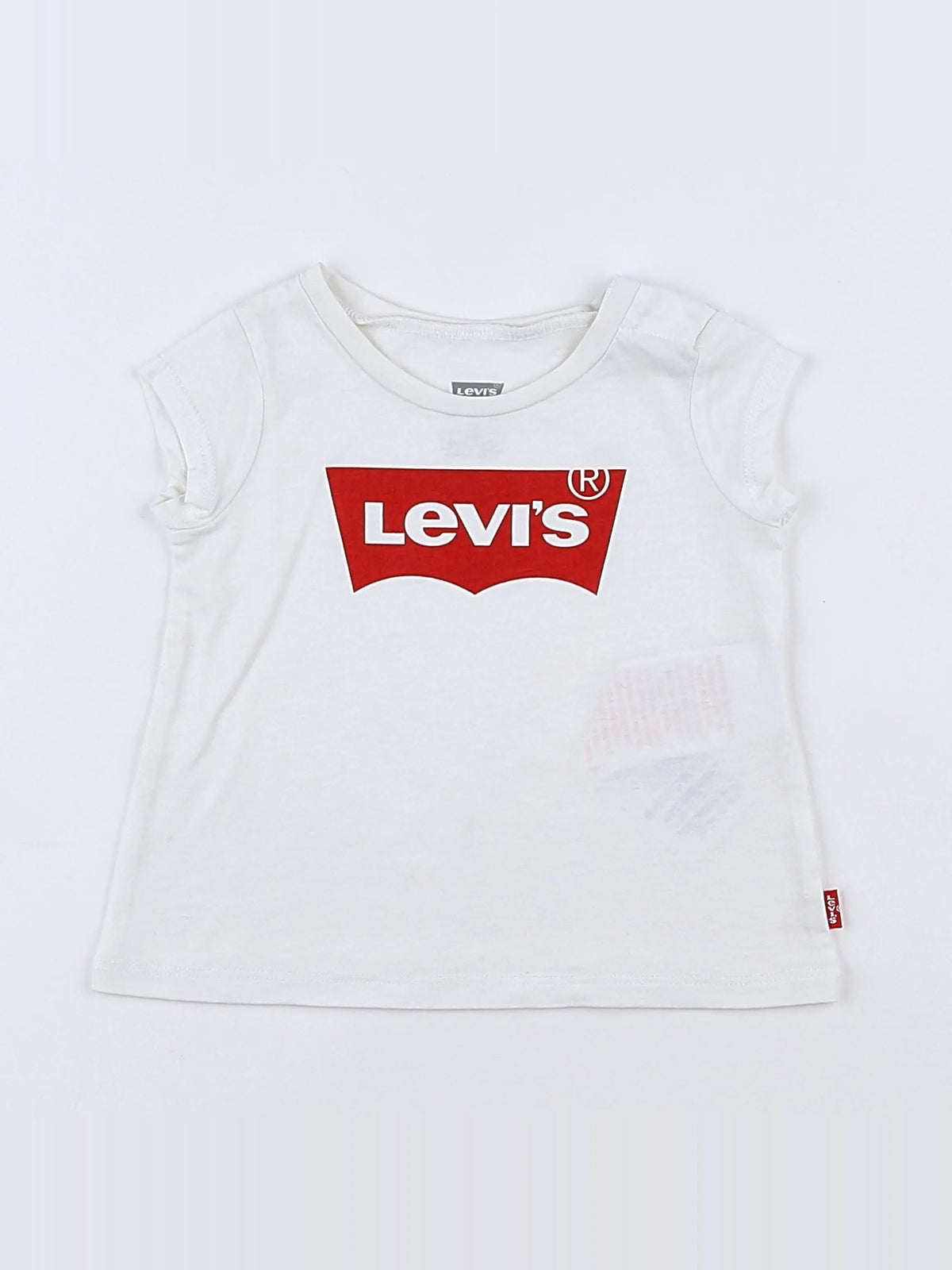 Levi's - tee-shirt blanc, rouge - 9 mois