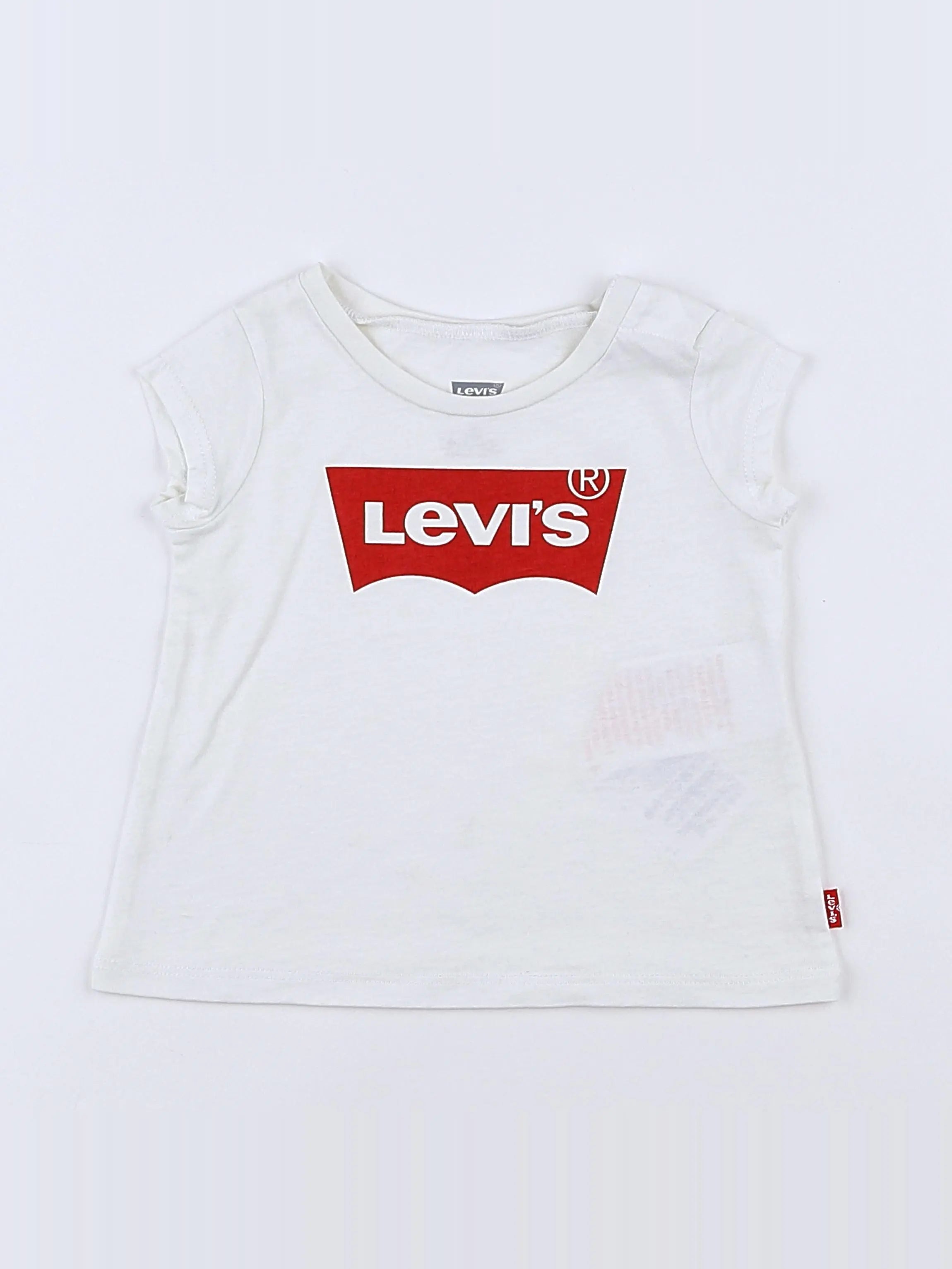 Levi's - tee-shirt blanc, rouge - 9 mois