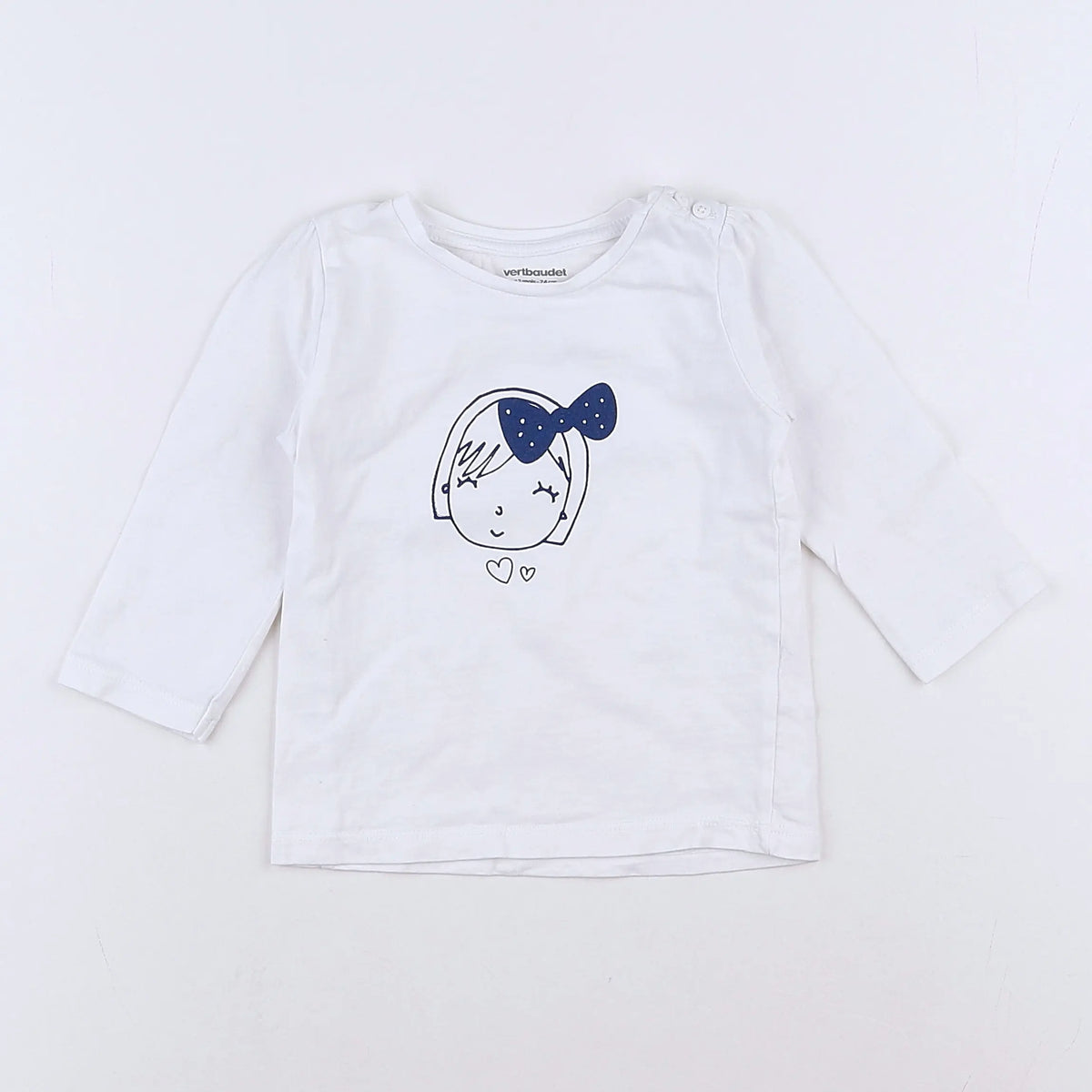 Vertbaudet - tee-shirt blanc - 12 mois