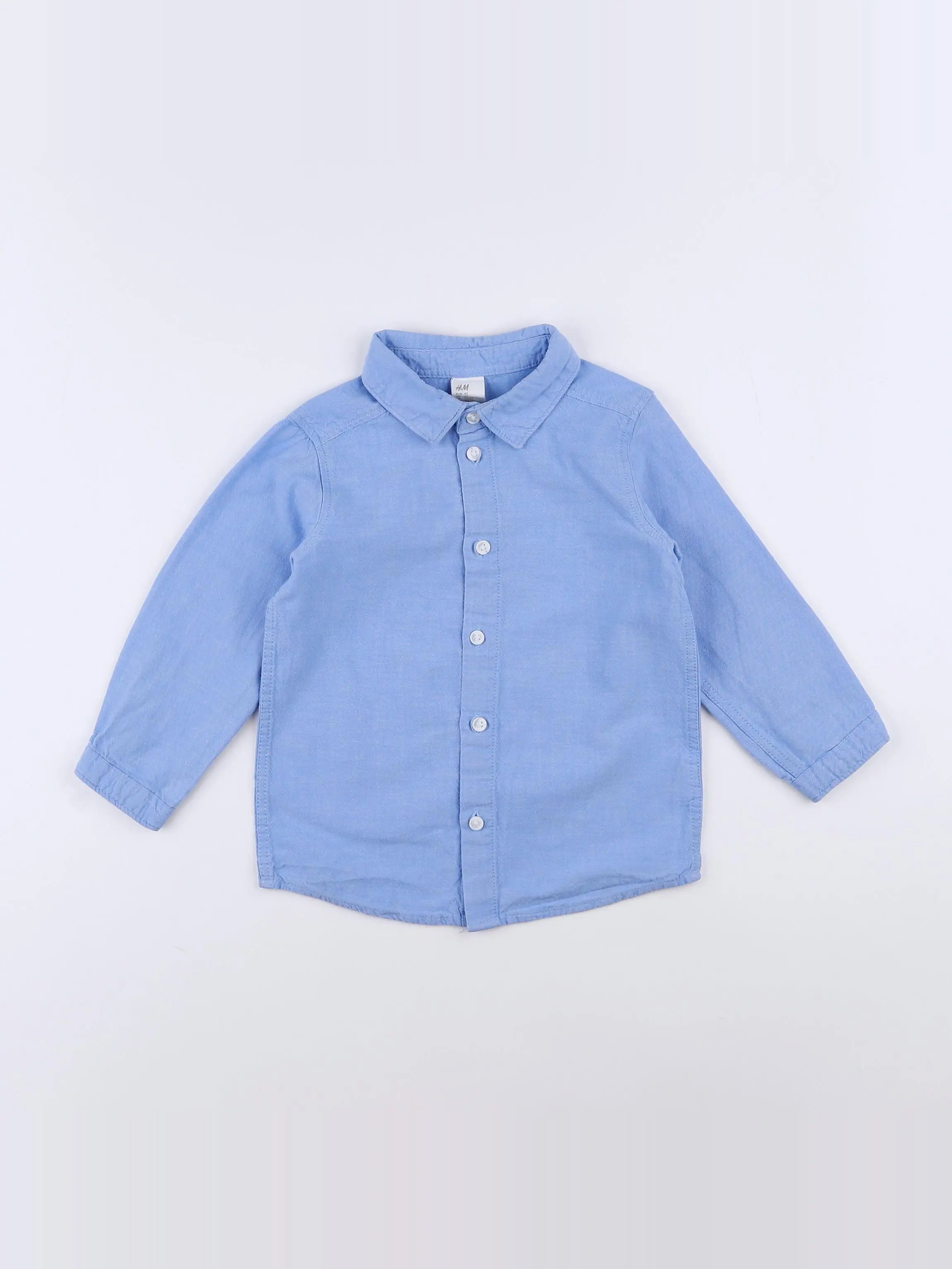 H&M - chemise bleu - 12 mois à 2 ans