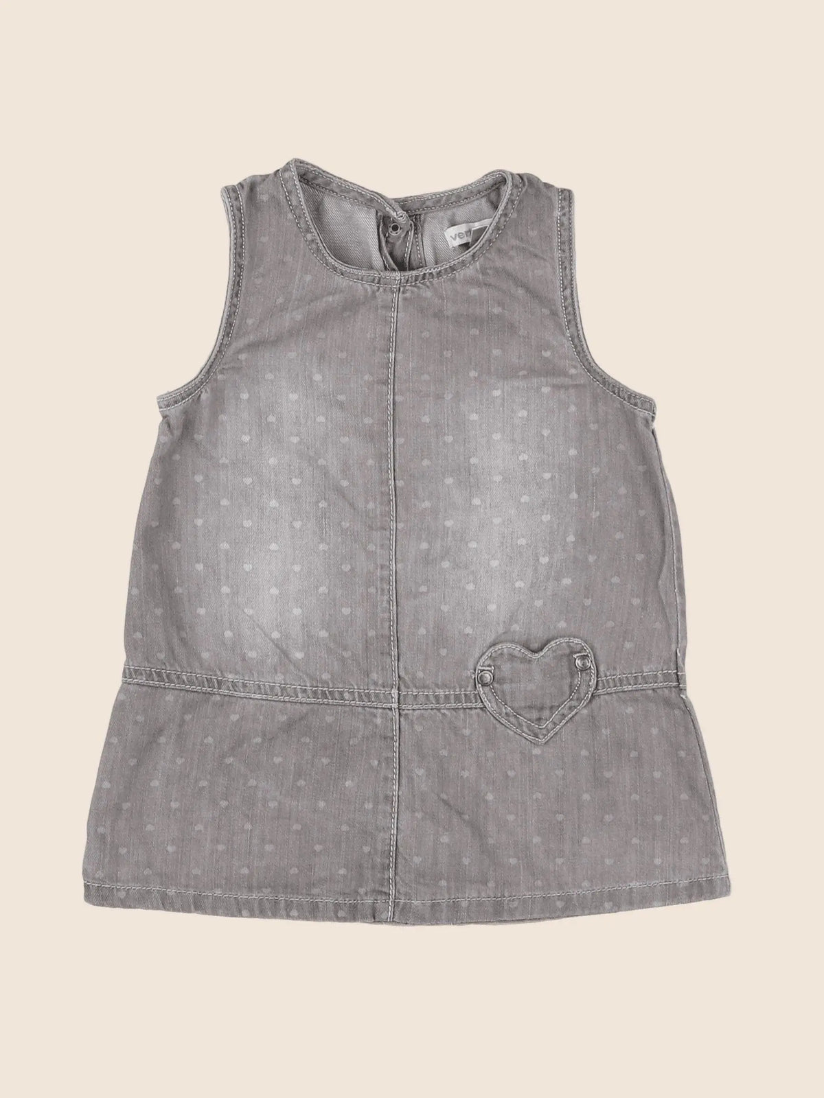 Vertbaudet - robe gris - 12 mois