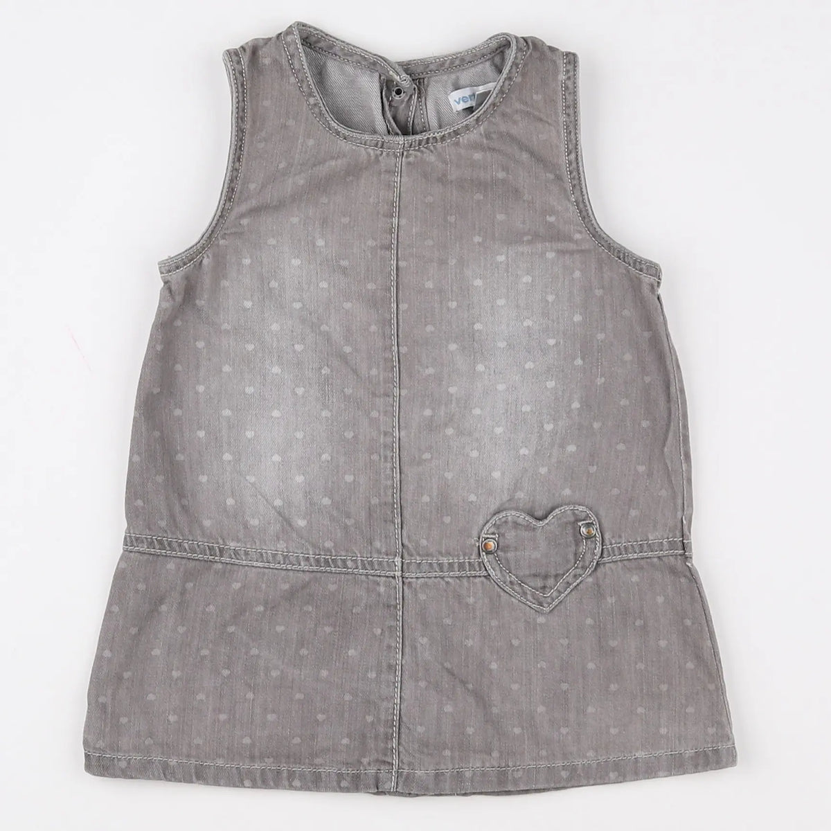 Vertbaudet - robe gris - 12 mois