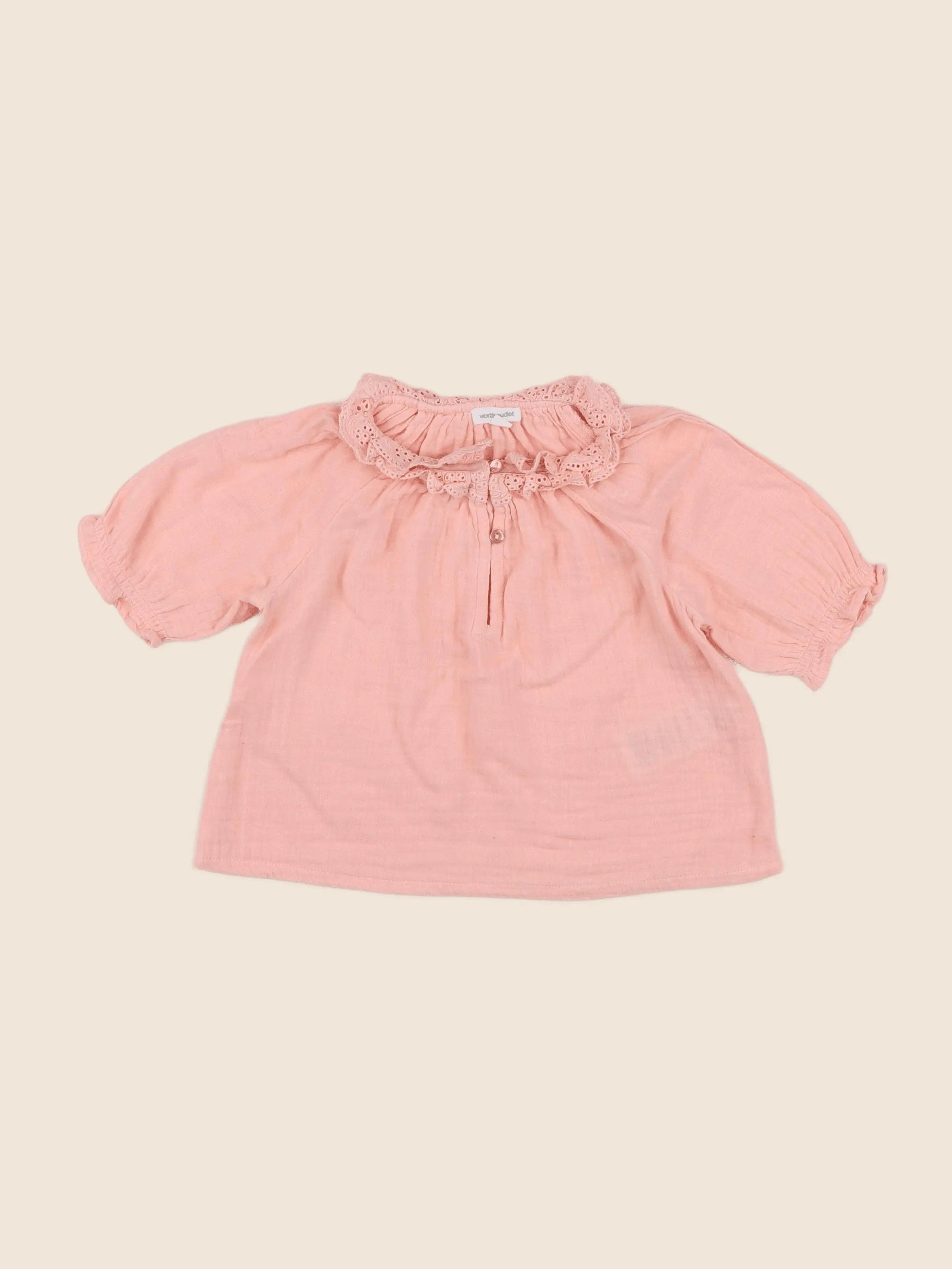 Vertbaudet - blouse rose - 18 mois