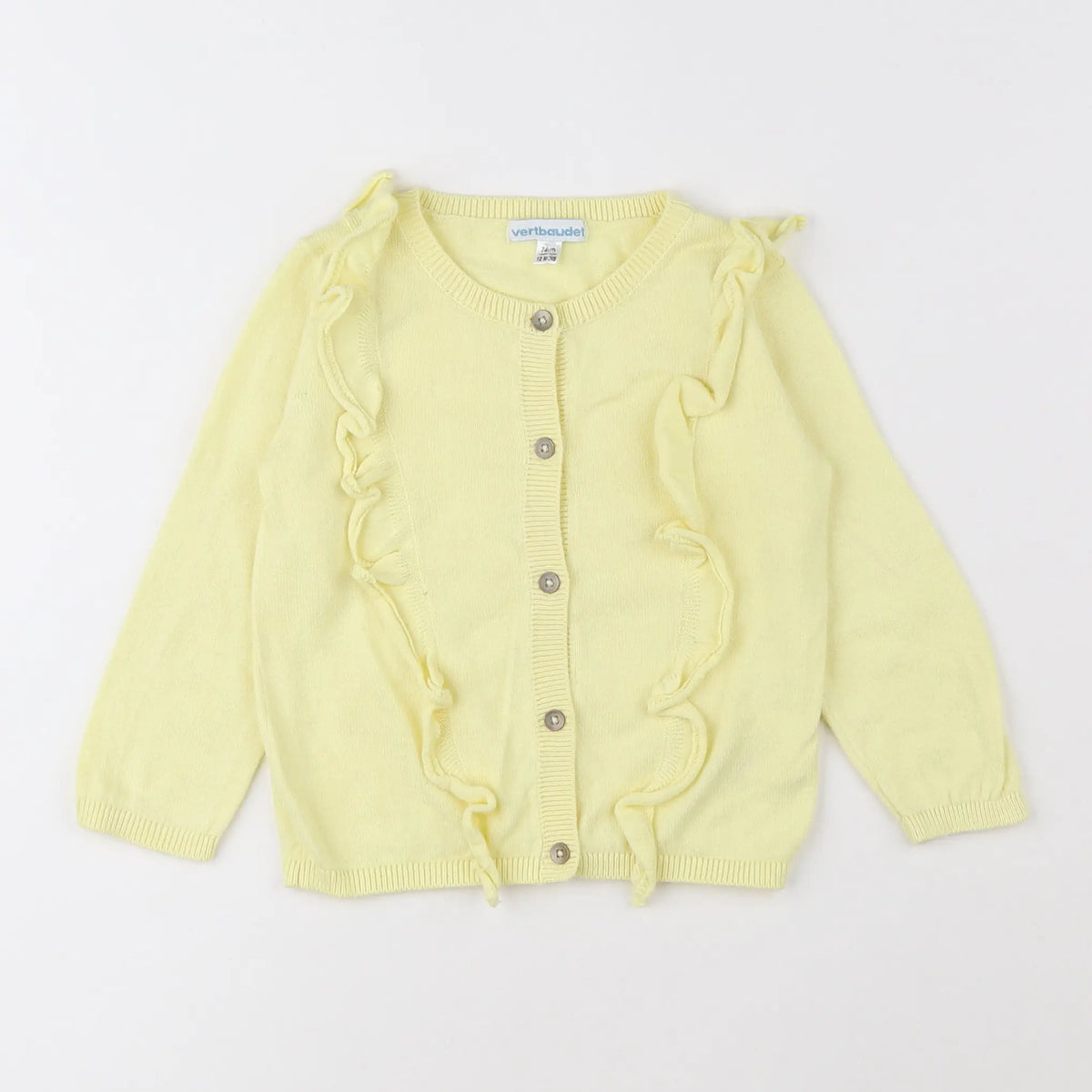 Vertbaudet - gilet jaune - 12 mois