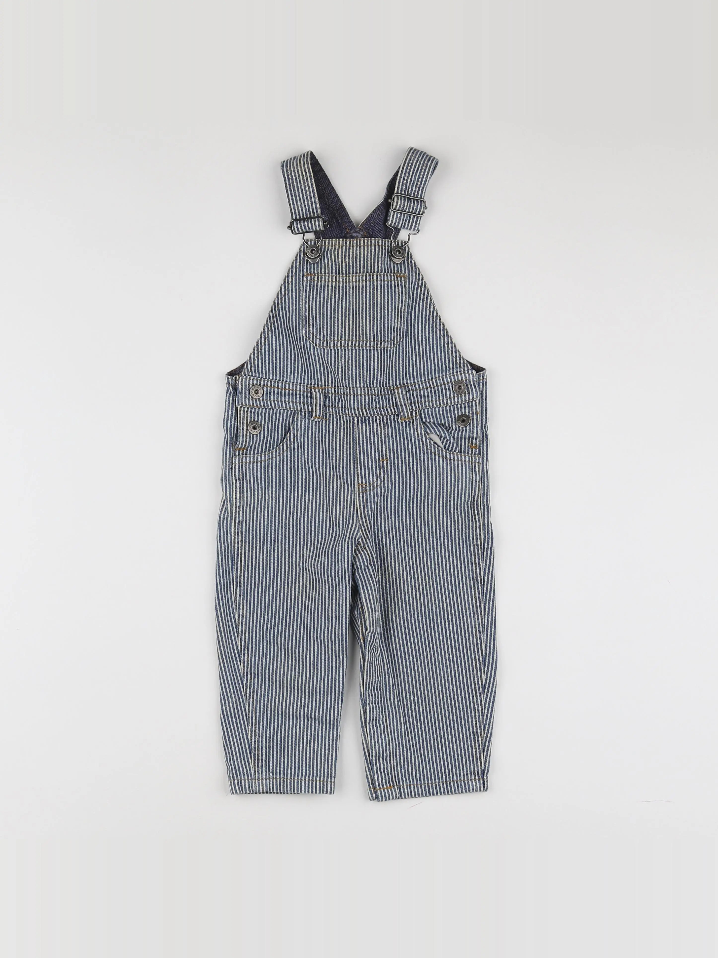 Boutchou - salopette blanc, bleu - 12 mois