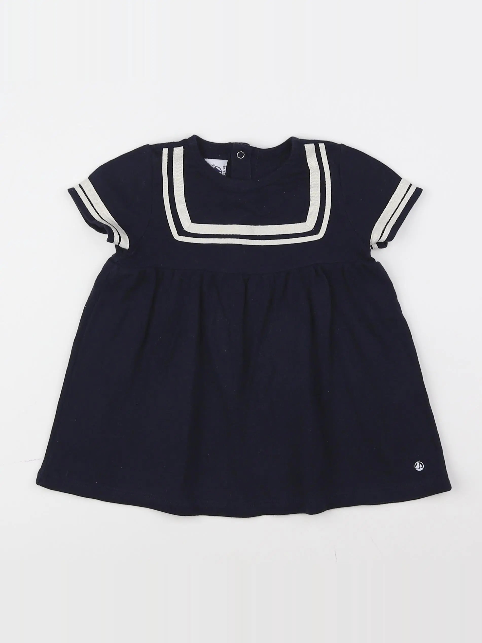 Petit Bateau - robe bleu - 6 mois